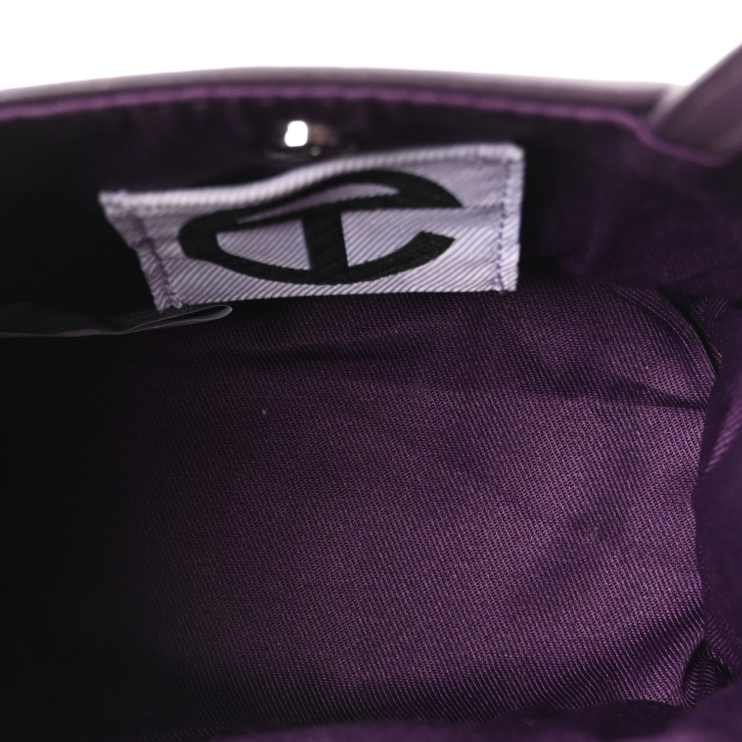Vegan Leather Small Shopping Bag Eggplant