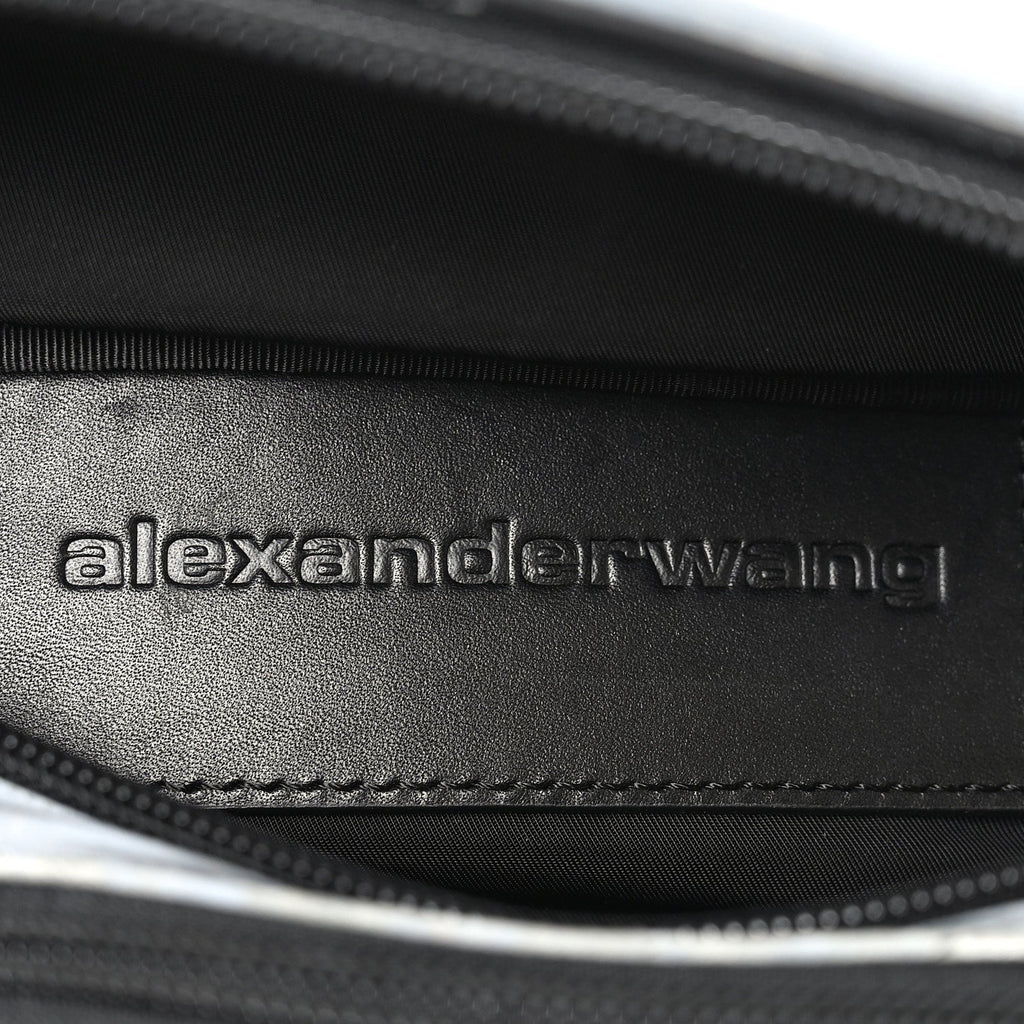 Nylon Logo Printed Attica Belt Bag Reflective Silver