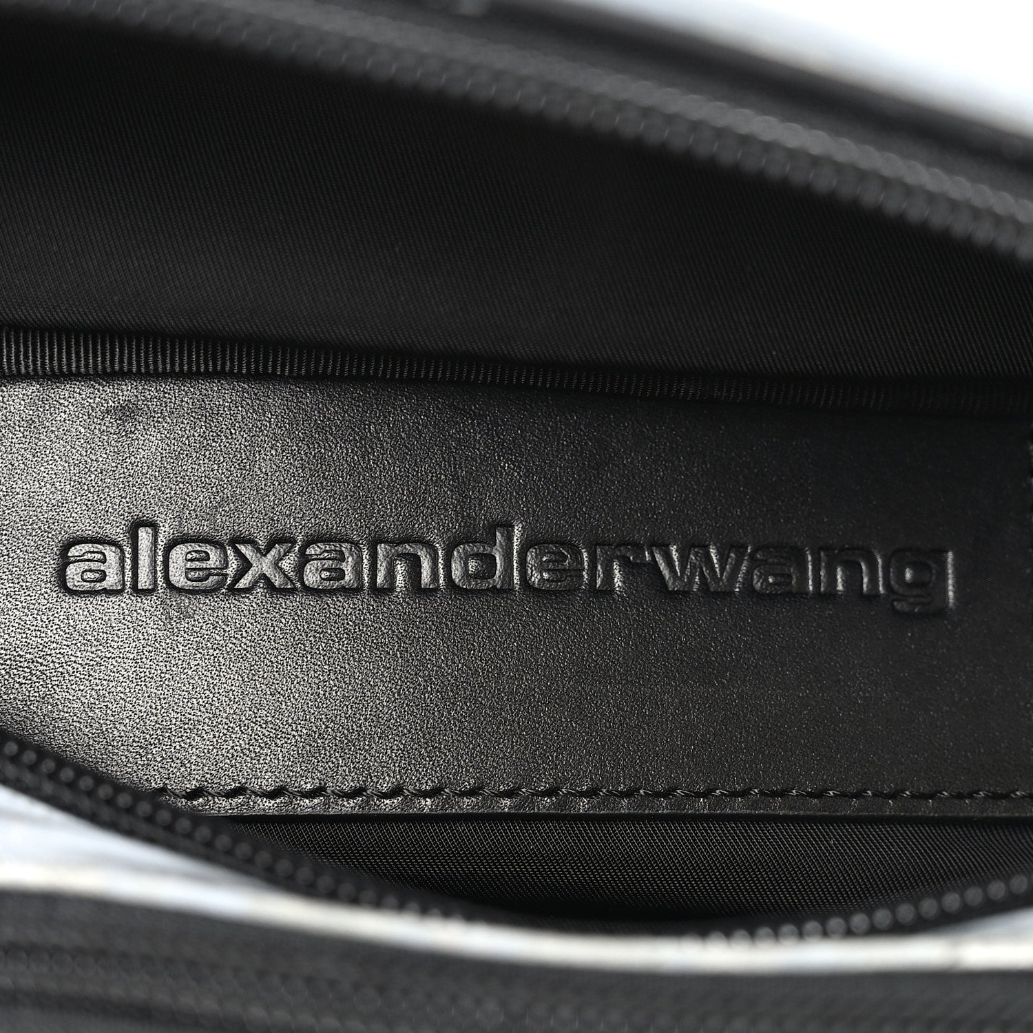 Nylon Logo Printed Attica Belt Bag Reflective Silver