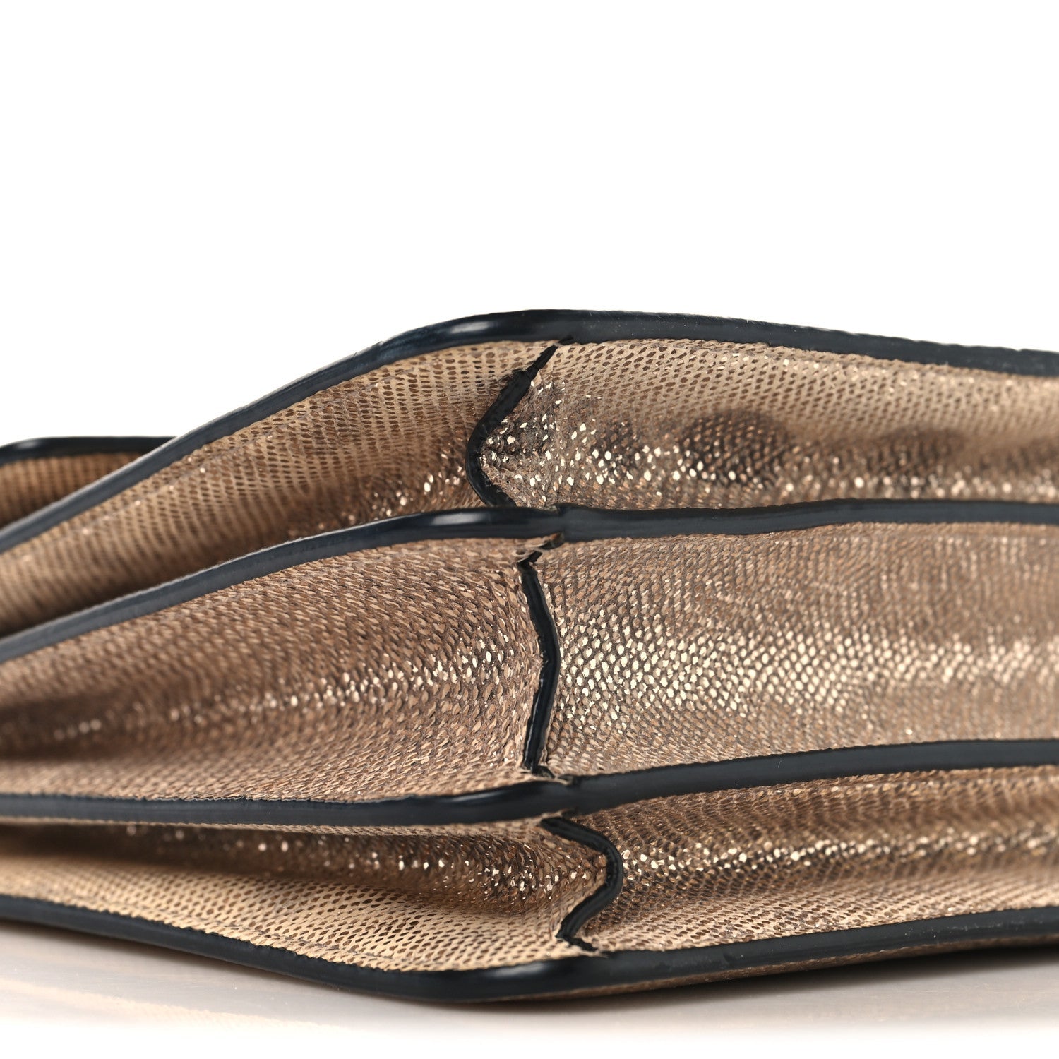 Metallic Karung Serpenti Forever Top Handle Gold