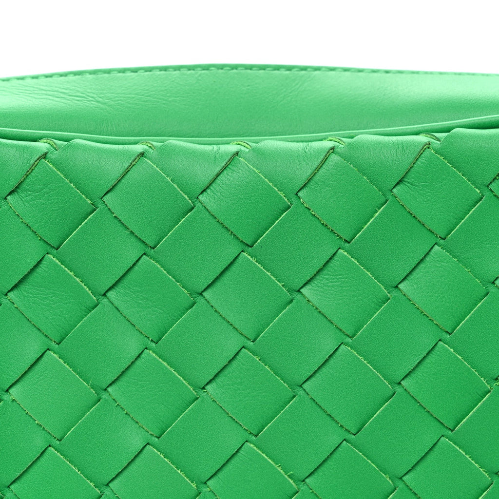 Calfskin Intrecciato Small Camera Bag Parakeet