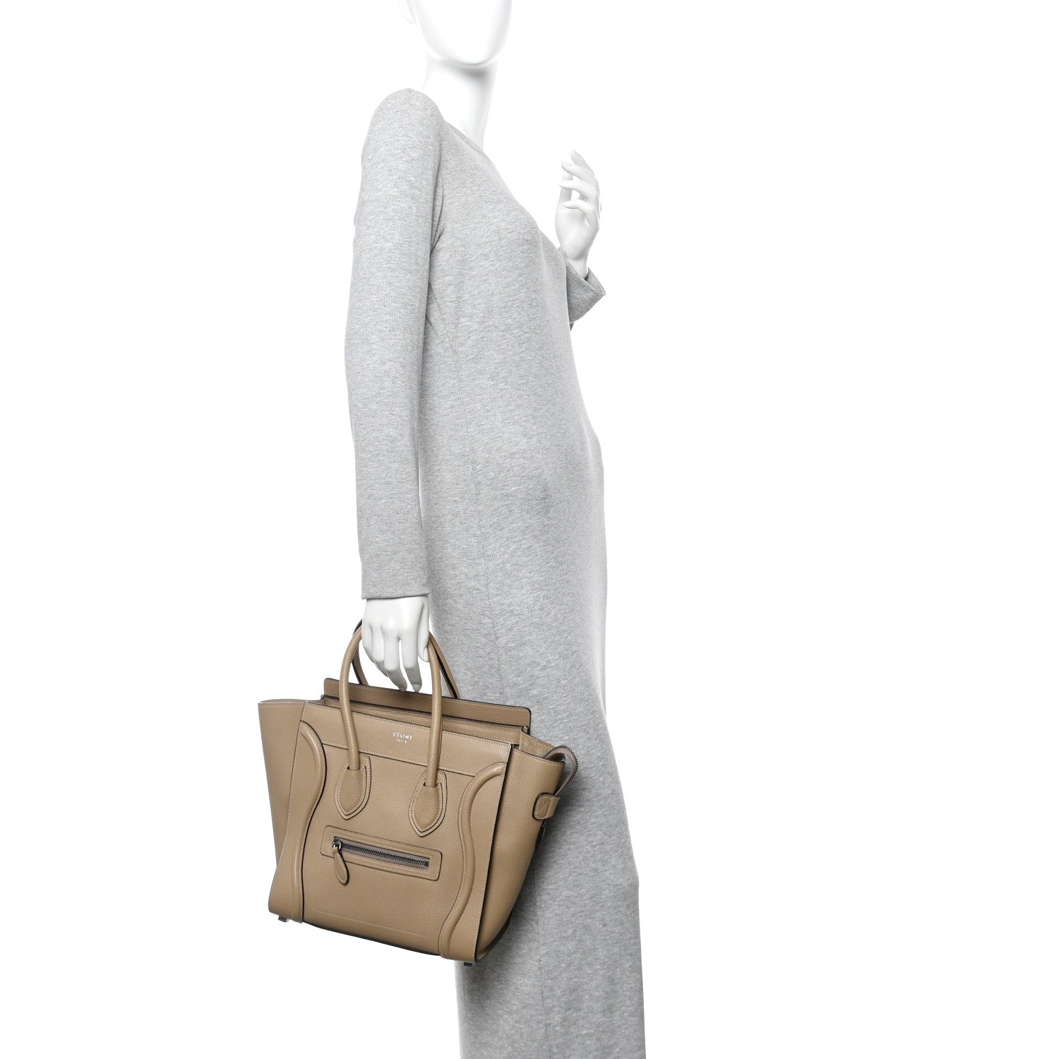 Drummed Calfskin Micro Luggage Dune