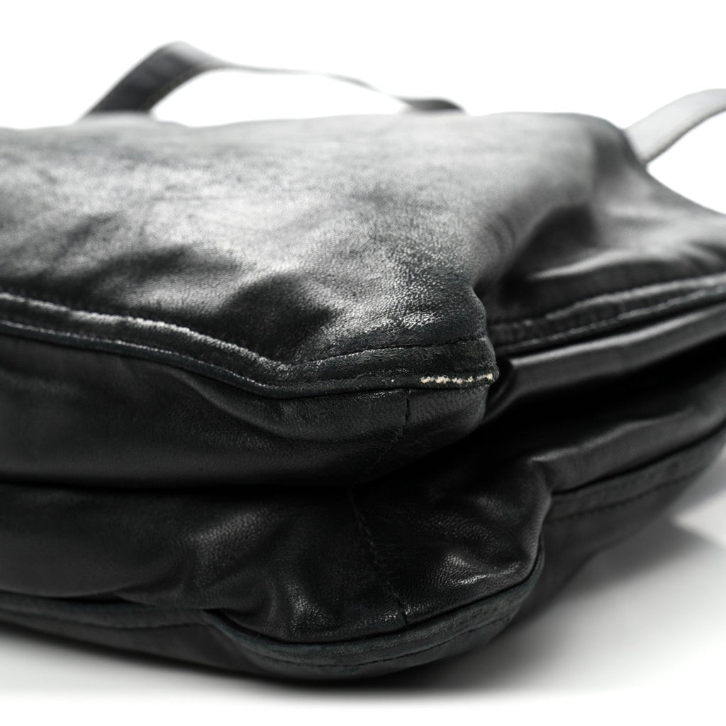 Nappa Pocket Satchel Black