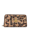 Visetos Leopard Print Zip Around Wallet Beige