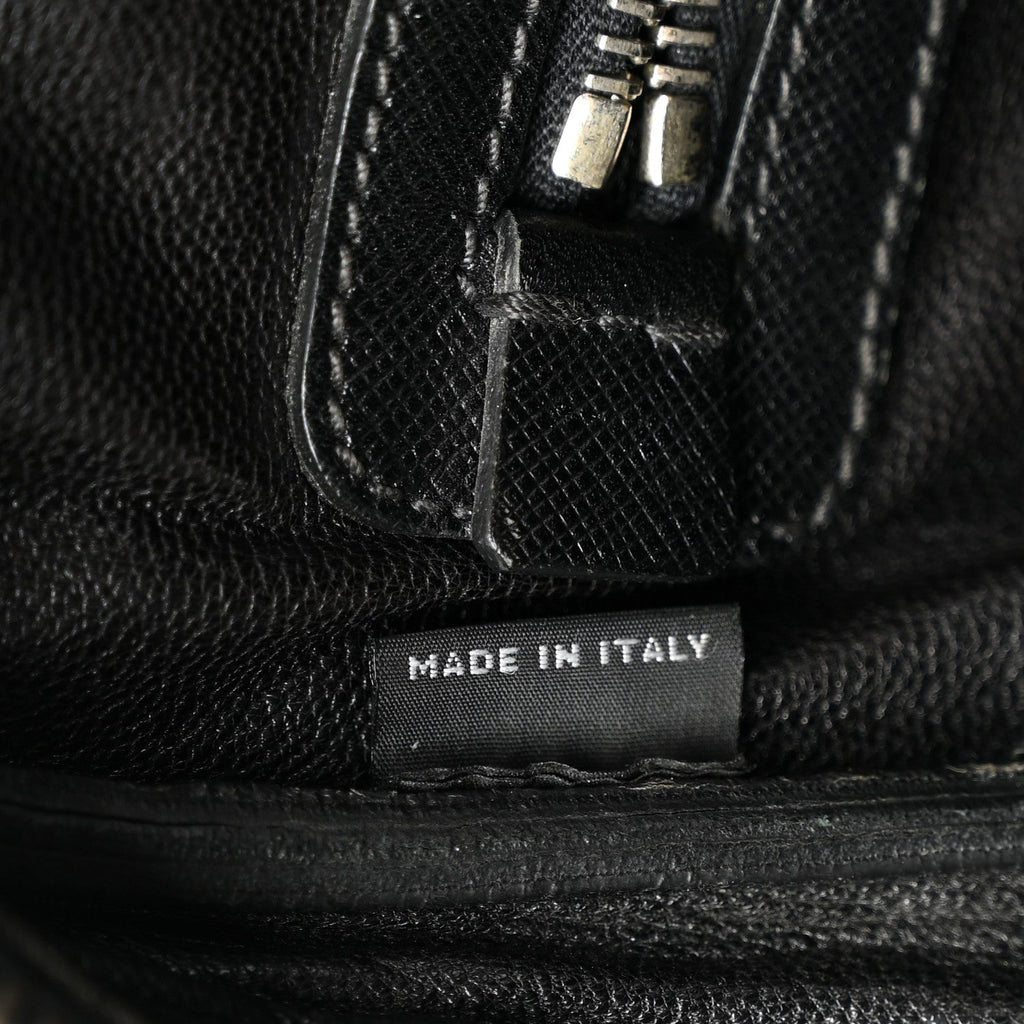 Saffiano Travel Briefcase Black