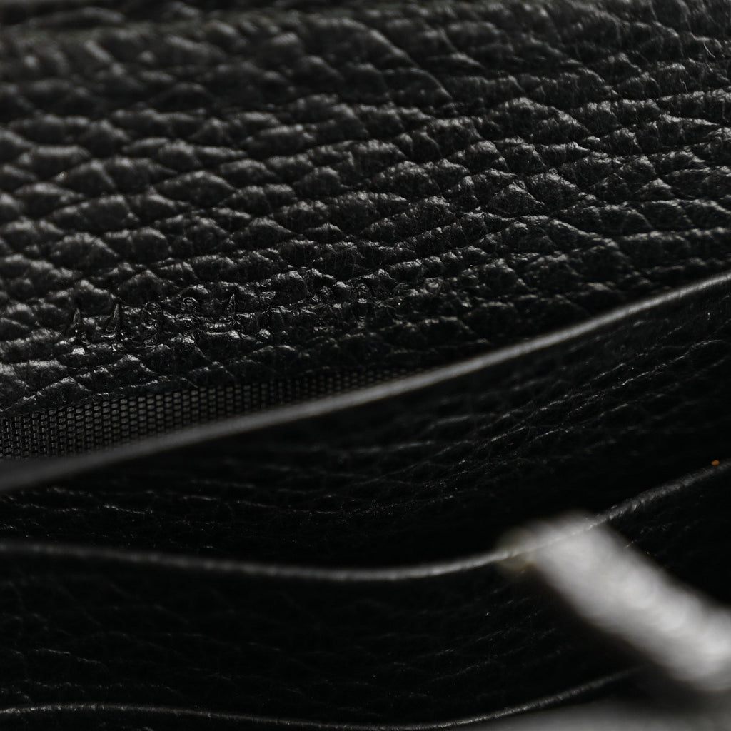 Dollar Calfskin GG Zip Around Wallet Black