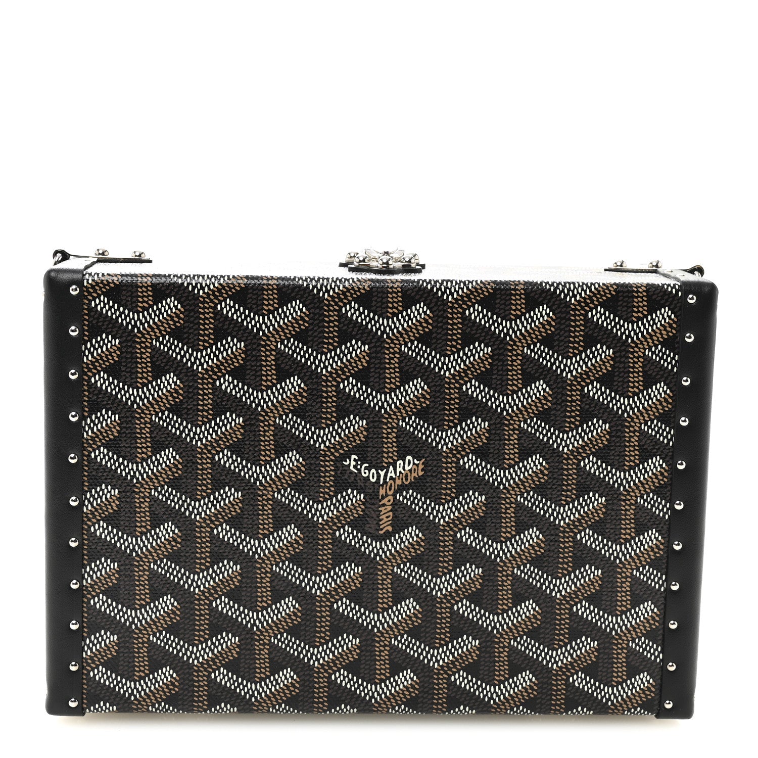 Goyardine Minaudiere Trunk Bag Black