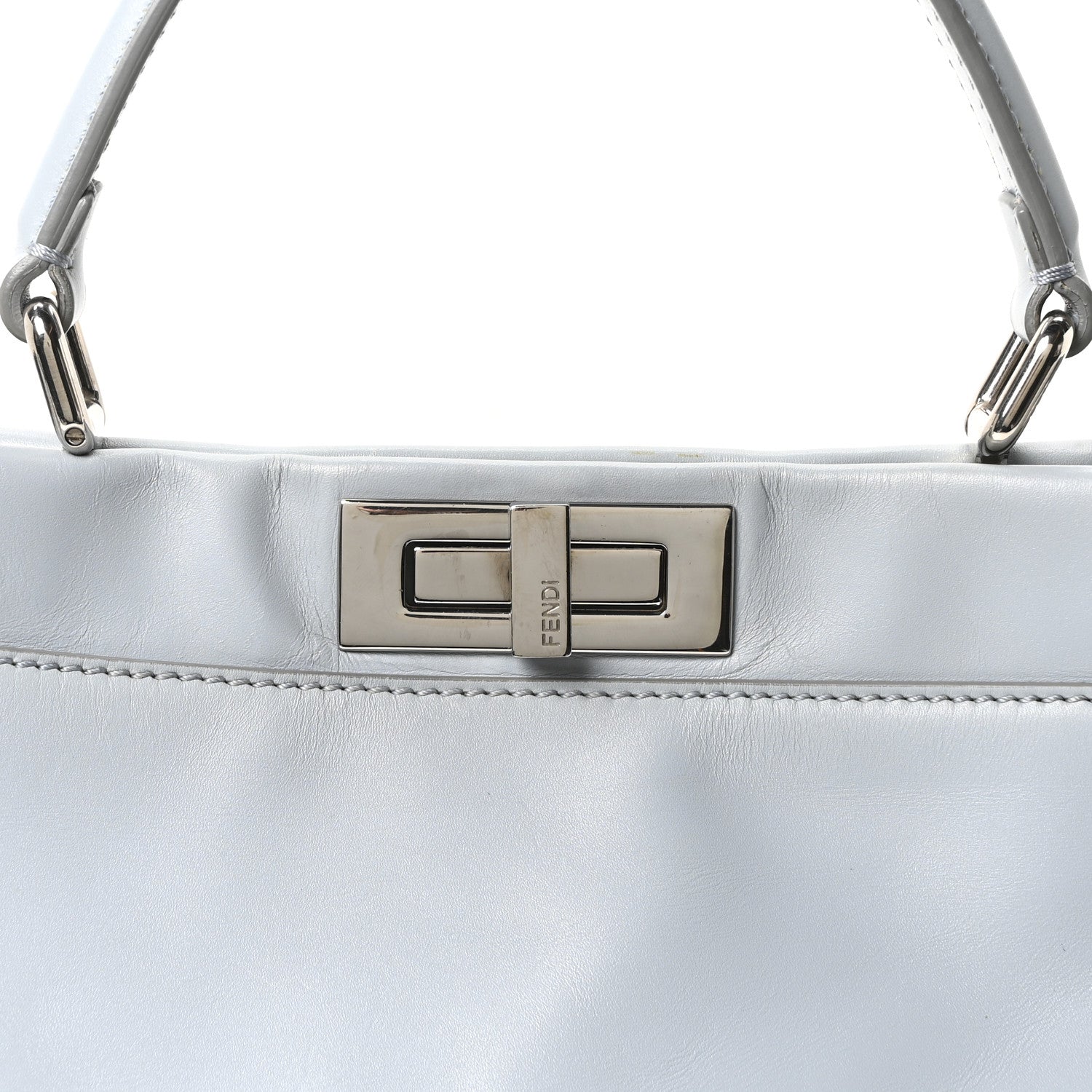 Vitello Morgan Shiny Nappa Medium Peekaboo Iconic Satchel Polvere Sunflower