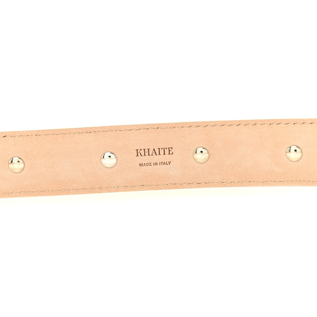 Calfskin Studded Benny Belt 80 32 Dark Ivory
