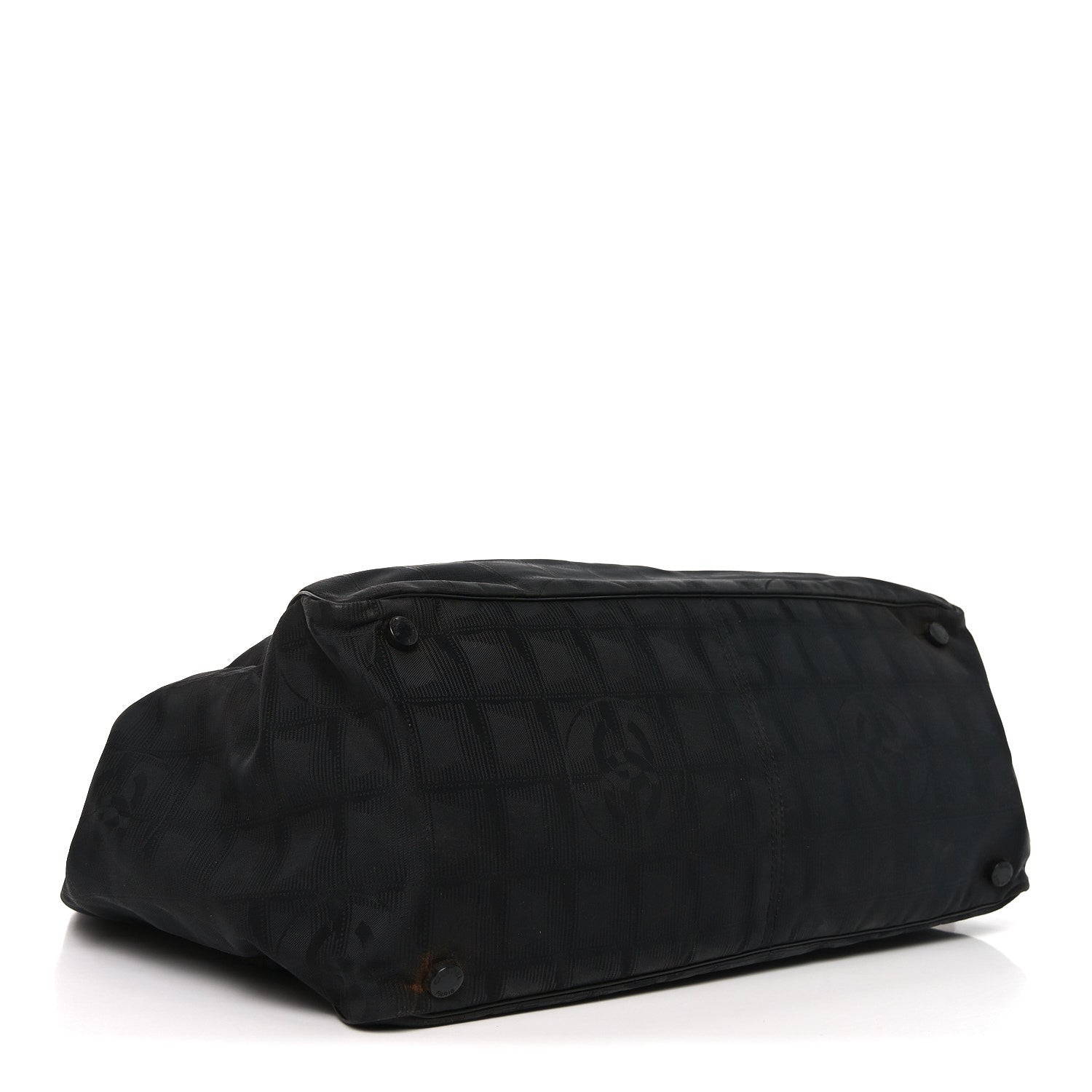 Nylon Large Travel Tote Black