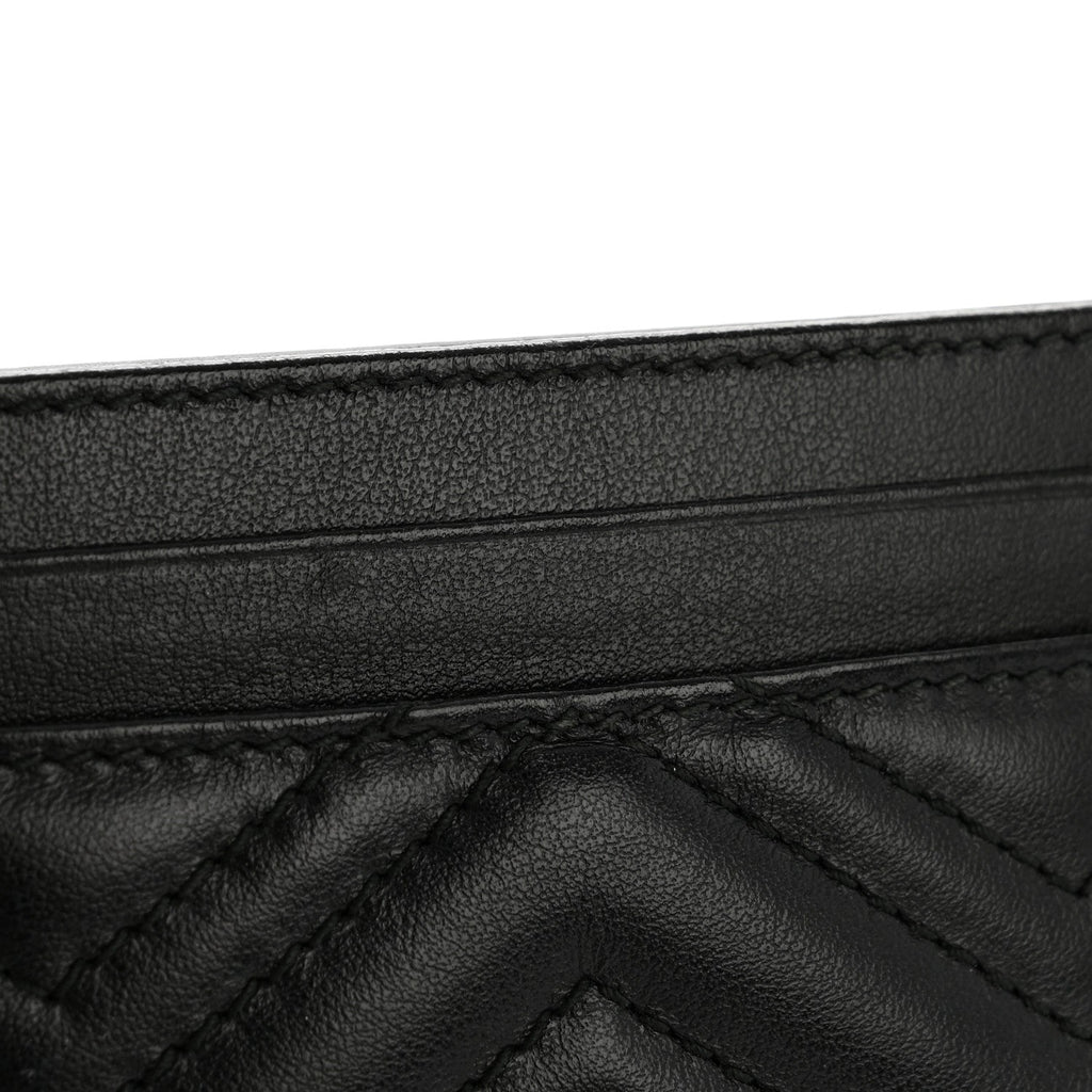 Calfskin Matelasse GG Marmont  Holder Black