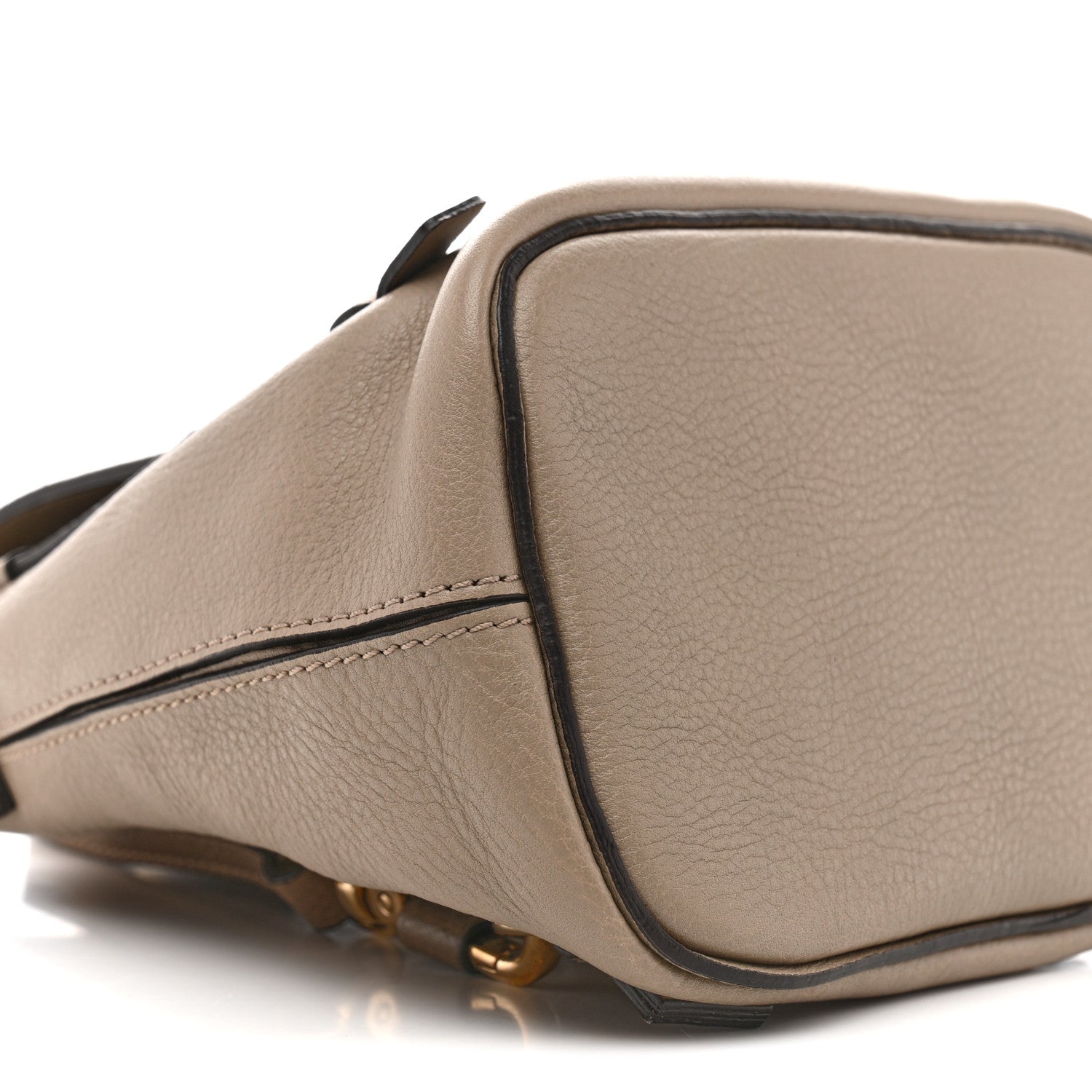 Suede Calfskin Mini Faye Backpack Motty Grey