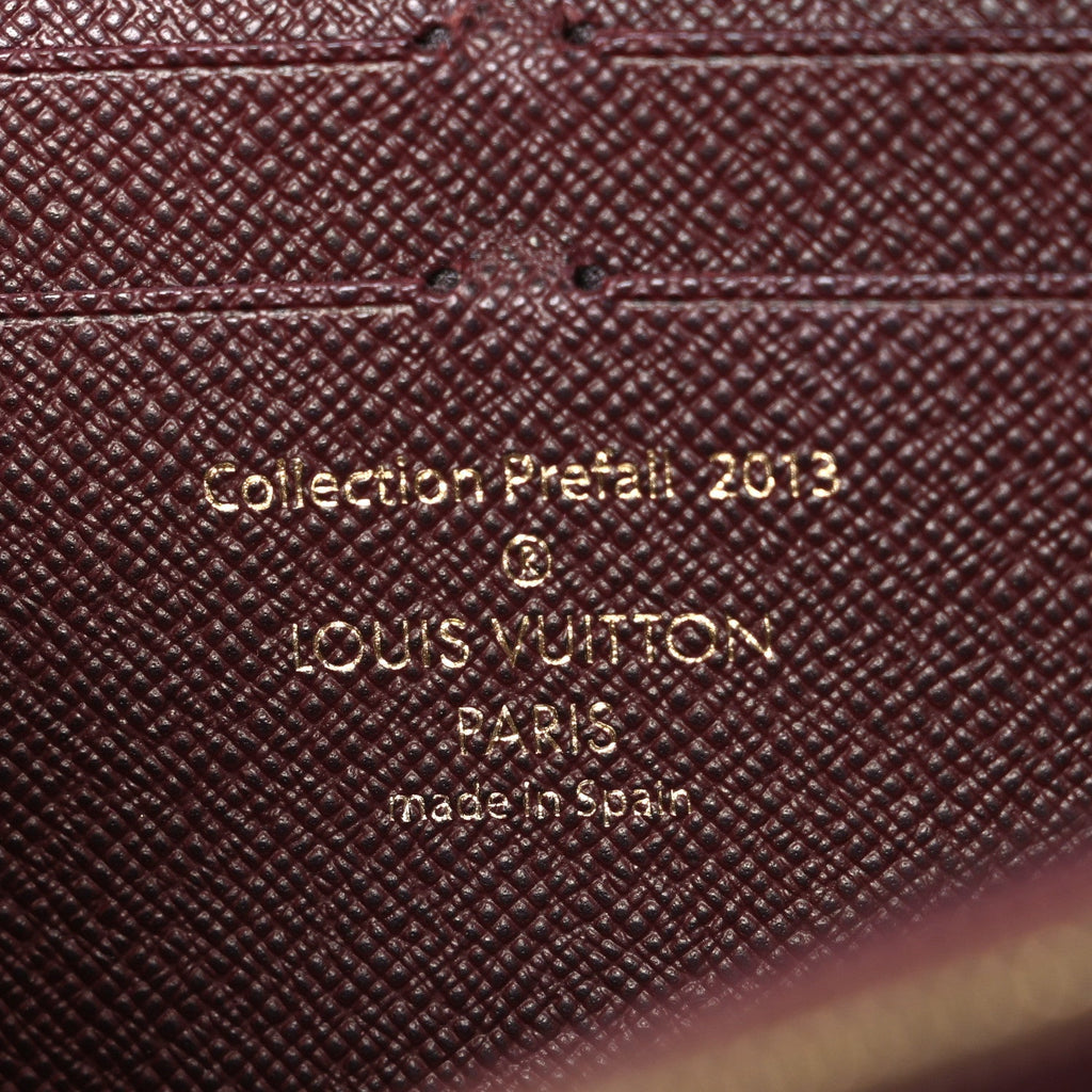 Damier Paillettes Zippy Wallet Red