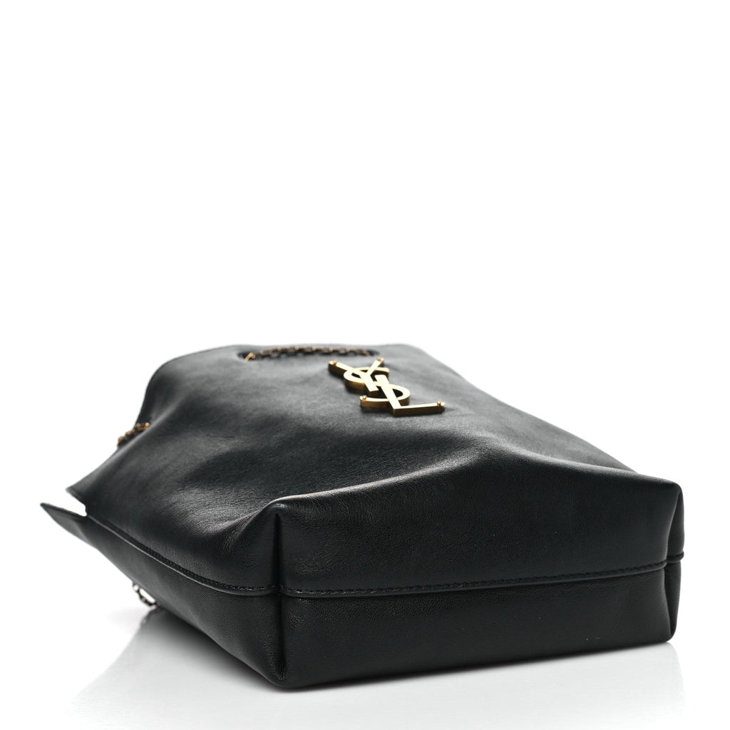 Lambskin Pochon Shoulder Bag Black