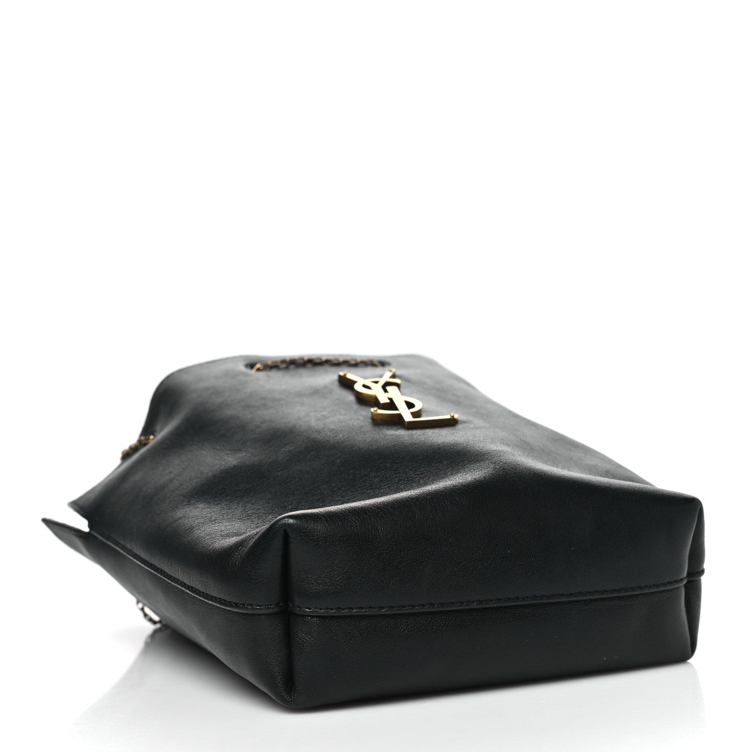 Lambskin Pochon Shoulder Bag Black