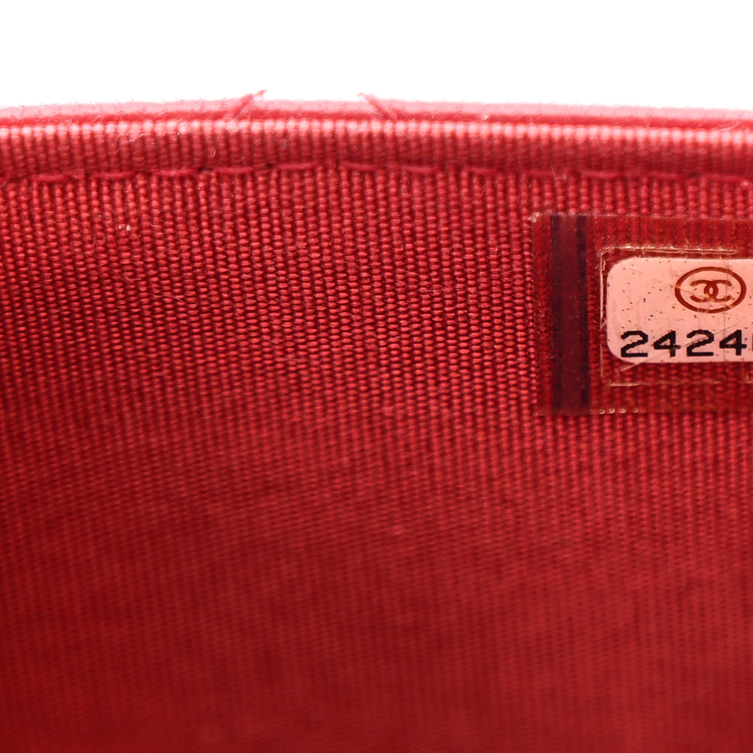 Lambskin Quilted Trendy CC Wallet On Chain WOC Red