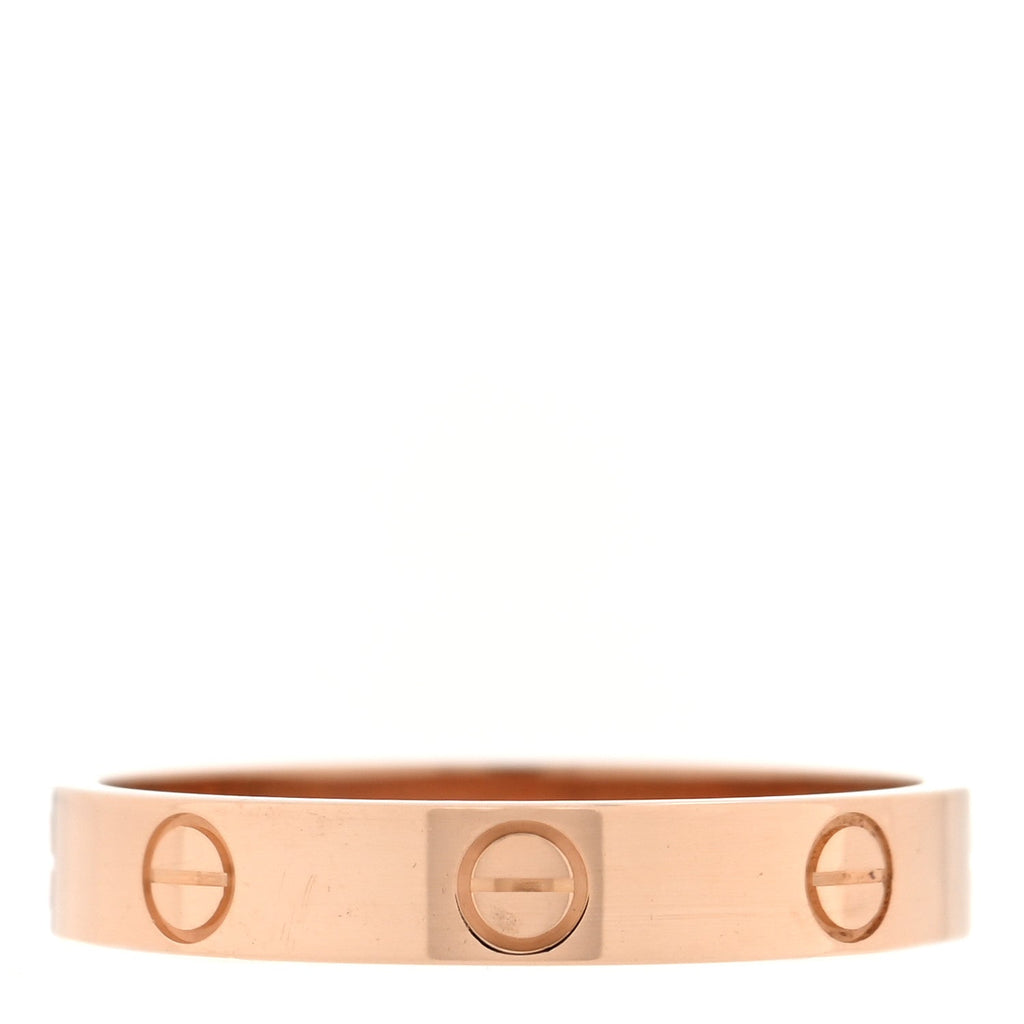 18K Pink Gold 3.5mm LOVE Wedding Band Ring 59 8.75