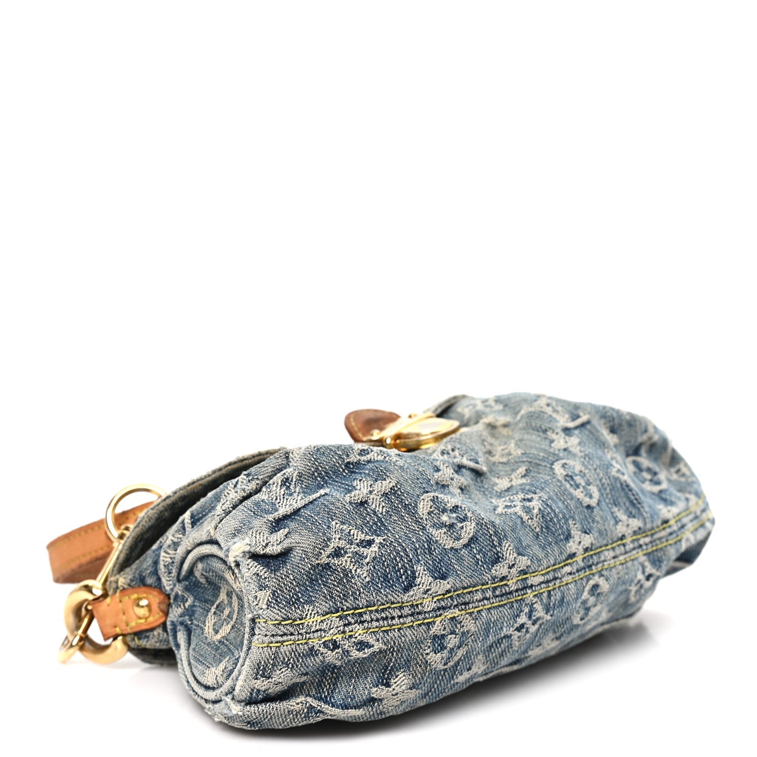 Monogram Denim Mini Pleaty Blue