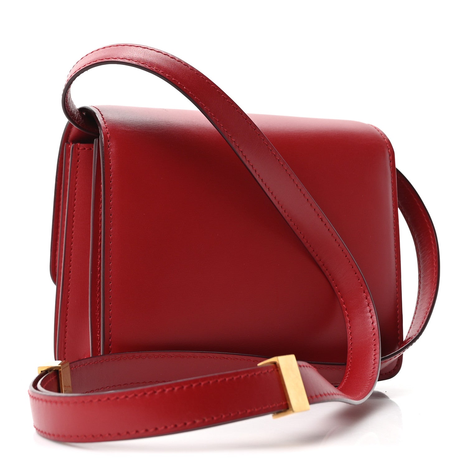 Box Calfskin Small Classic Box Flap Bag Red