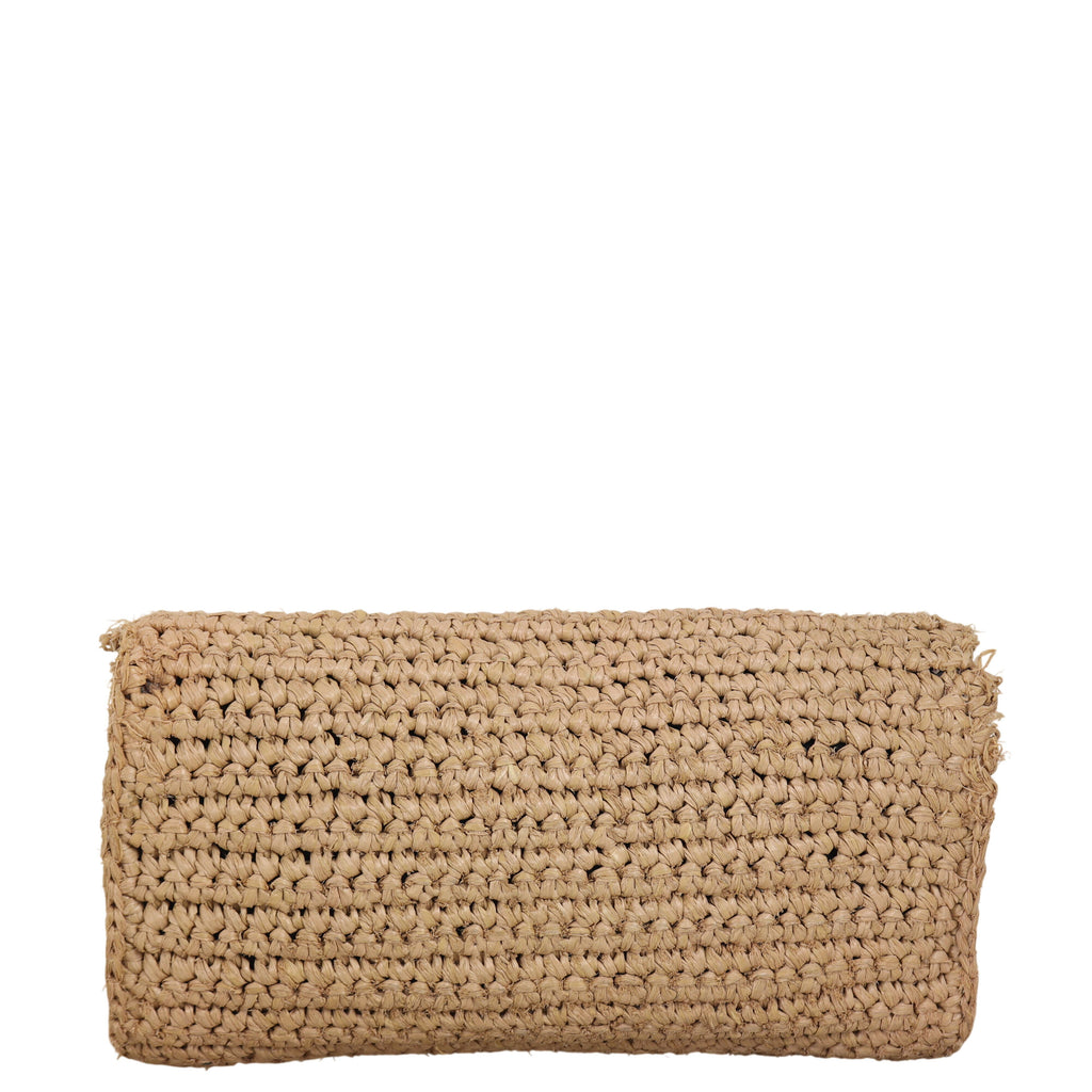 Saint Laurent Kate 99 Tassel Chain Bag Raffia