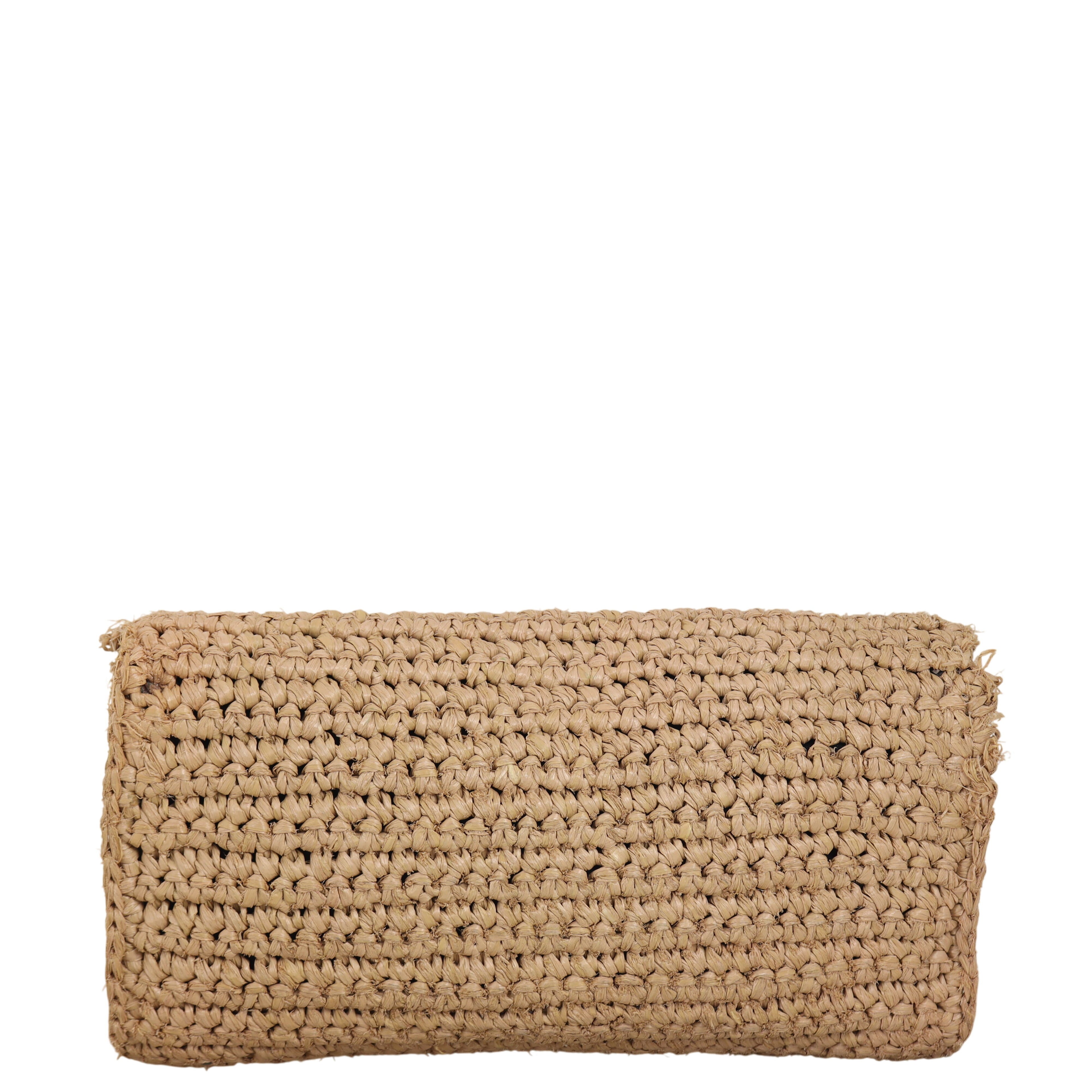 Saint Laurent Kate 99 Tassel Chain Bag Raffia