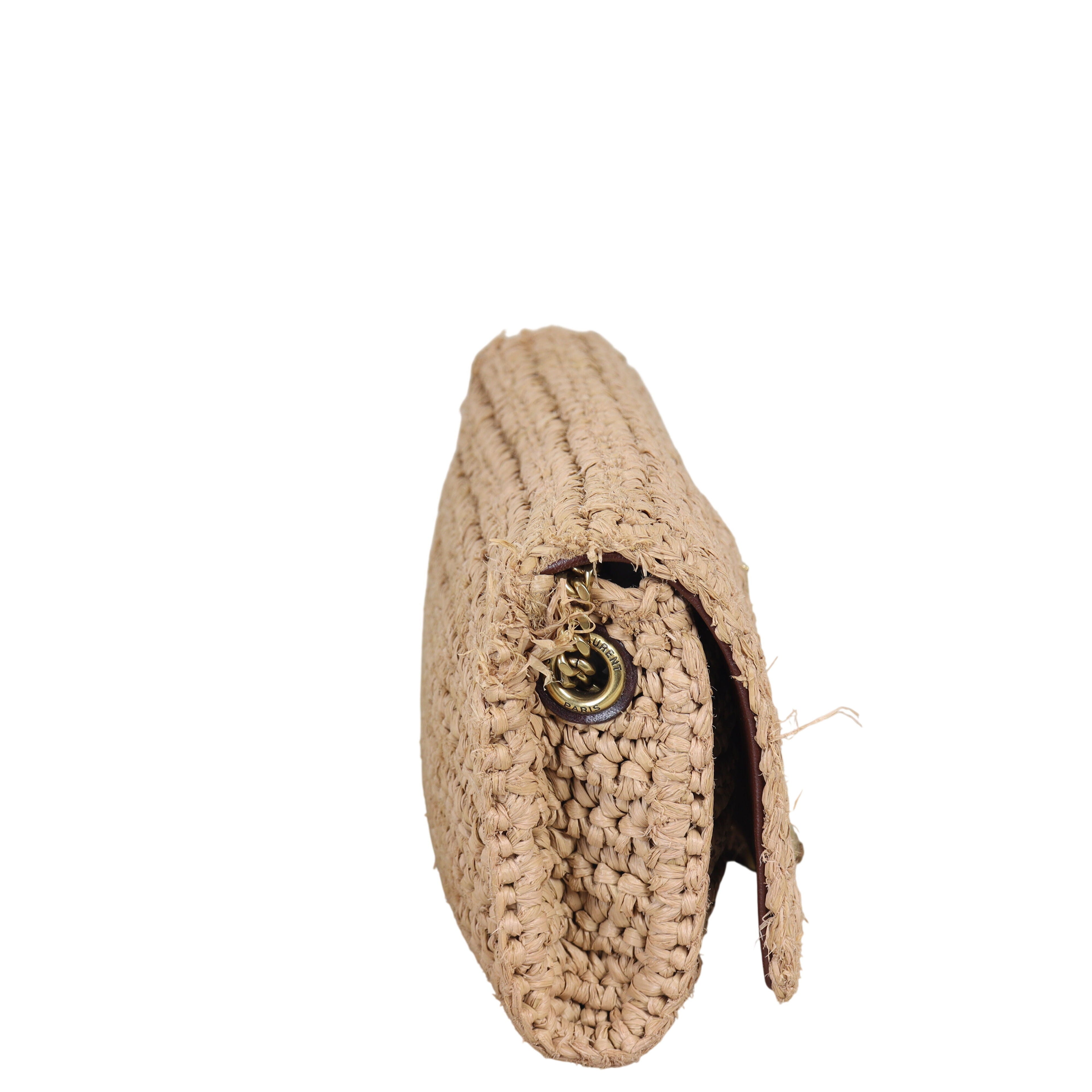 Saint Laurent Kate 99 Tassel Chain Bag Raffia