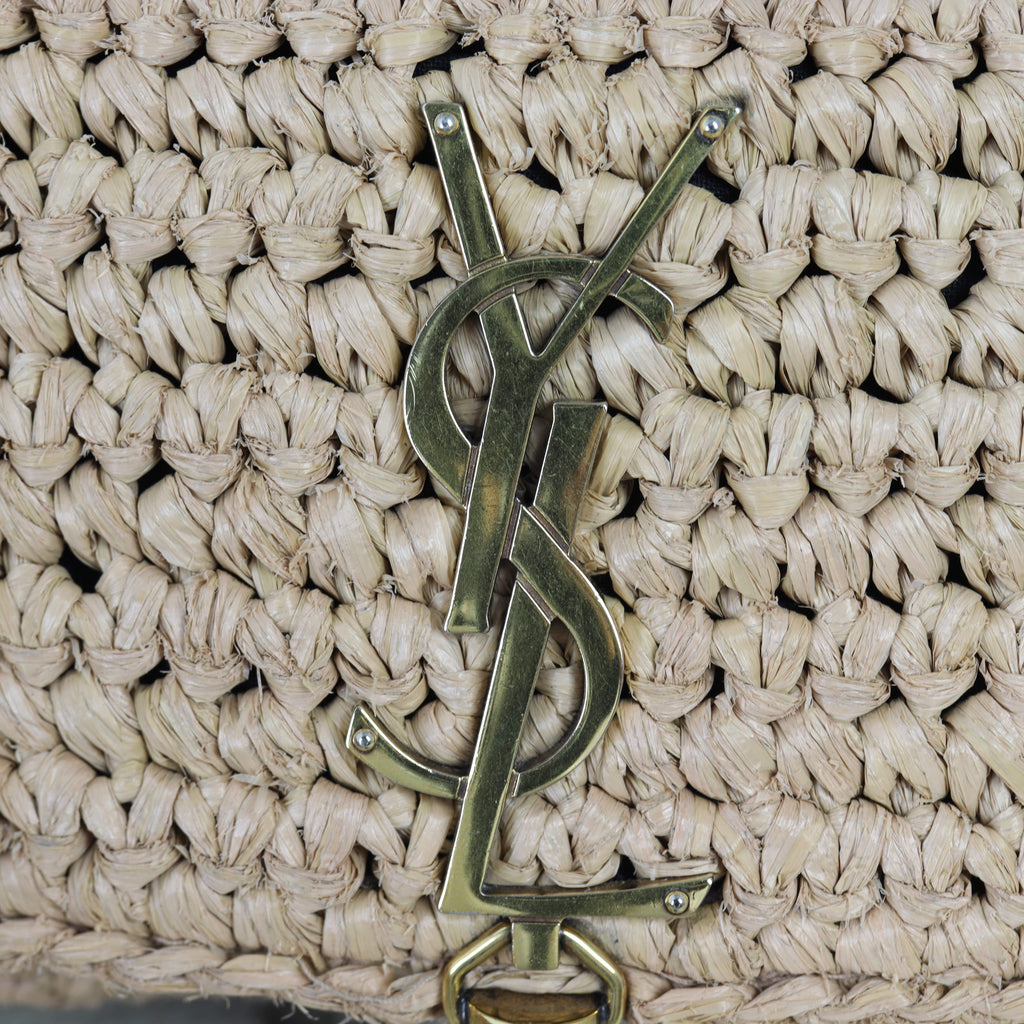 Saint Laurent Kate 99 Tassel Chain Bag Raffia