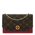 Monogram Flore Chain Wallet Fuchsia
