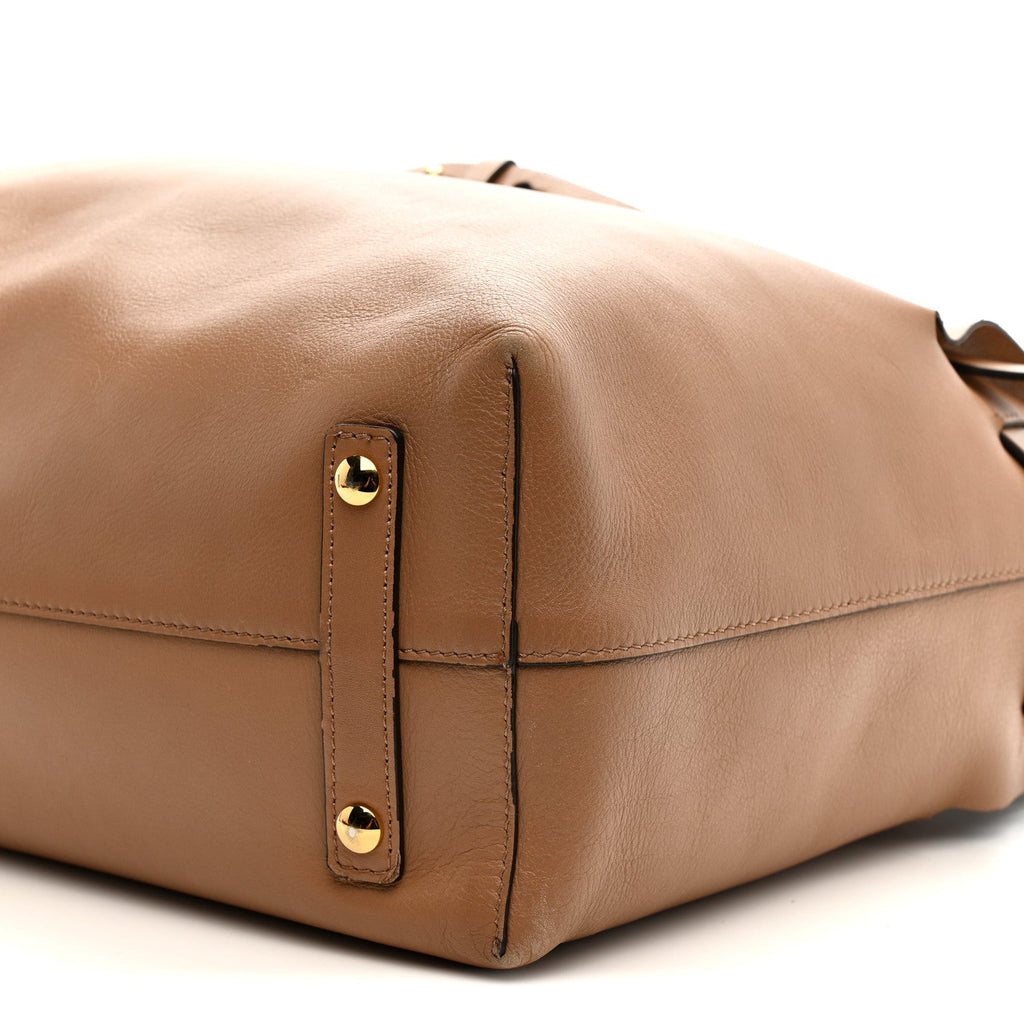 Soft Smooth Calfskin Medium Tote Camel