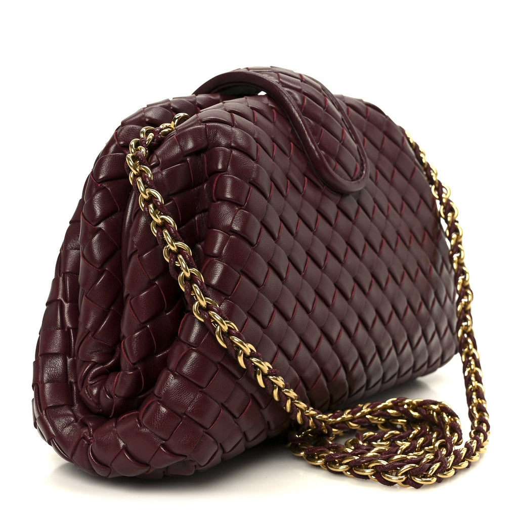 Nappa Intrecciato Teen The Lauren 1980 Clutch With Chain Barolo
