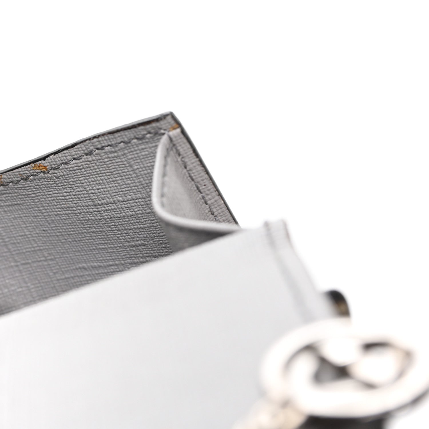GG Supreme Monogram GG Pierce French Flap Wallet Ecru Grigio
