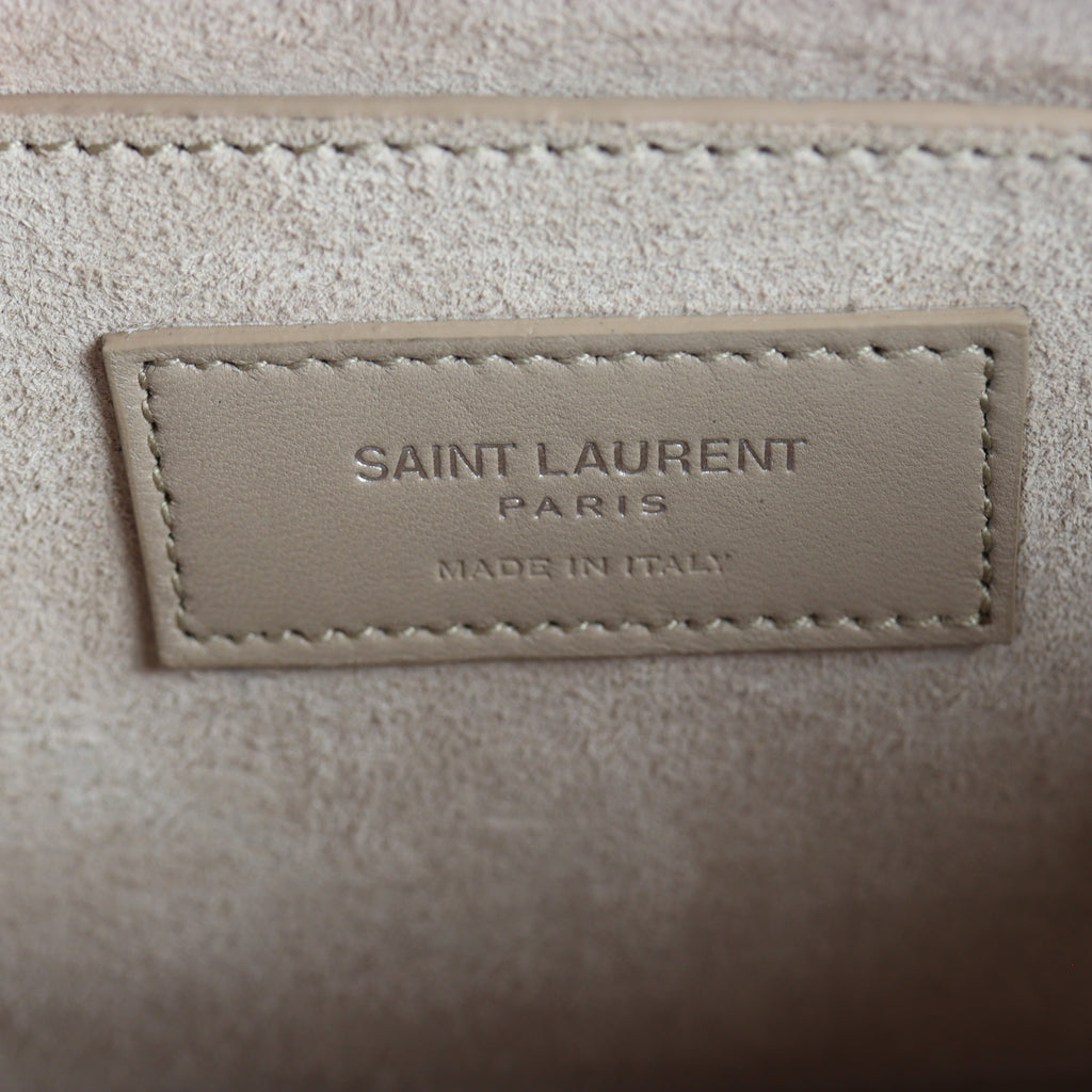 Saint Laurent Sunset Medium Croc-Embossed