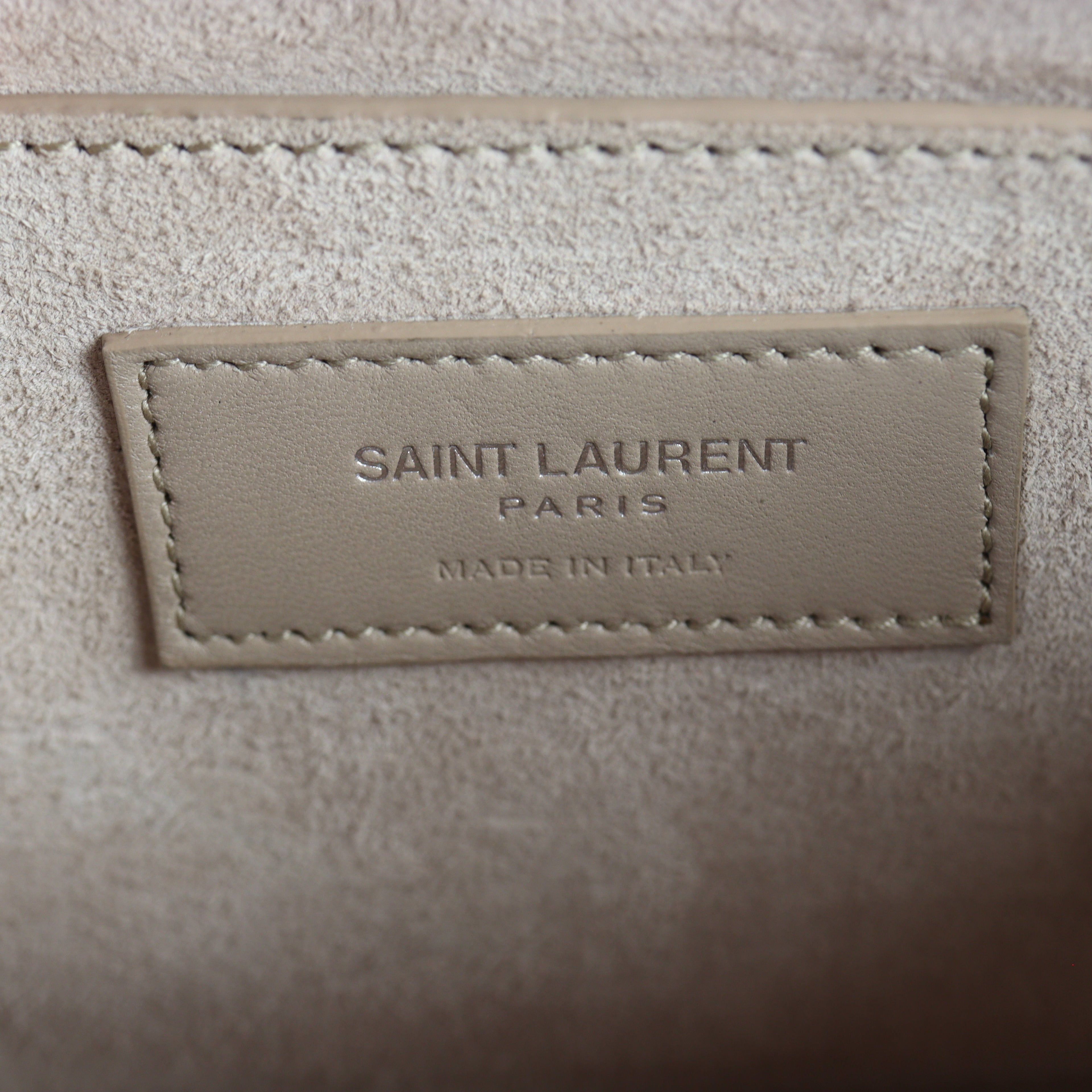Saint Laurent Sunset Medium Croc-Embossed