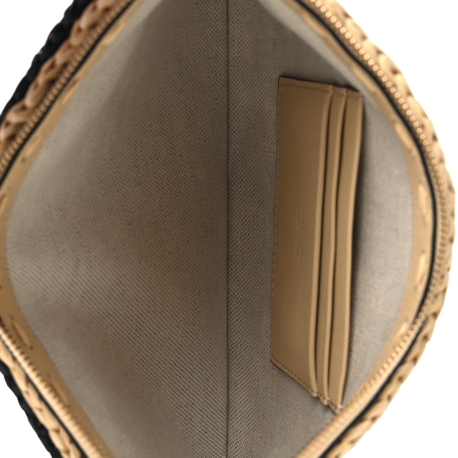 Raffia Viva Superstar Clutch Naturale Black