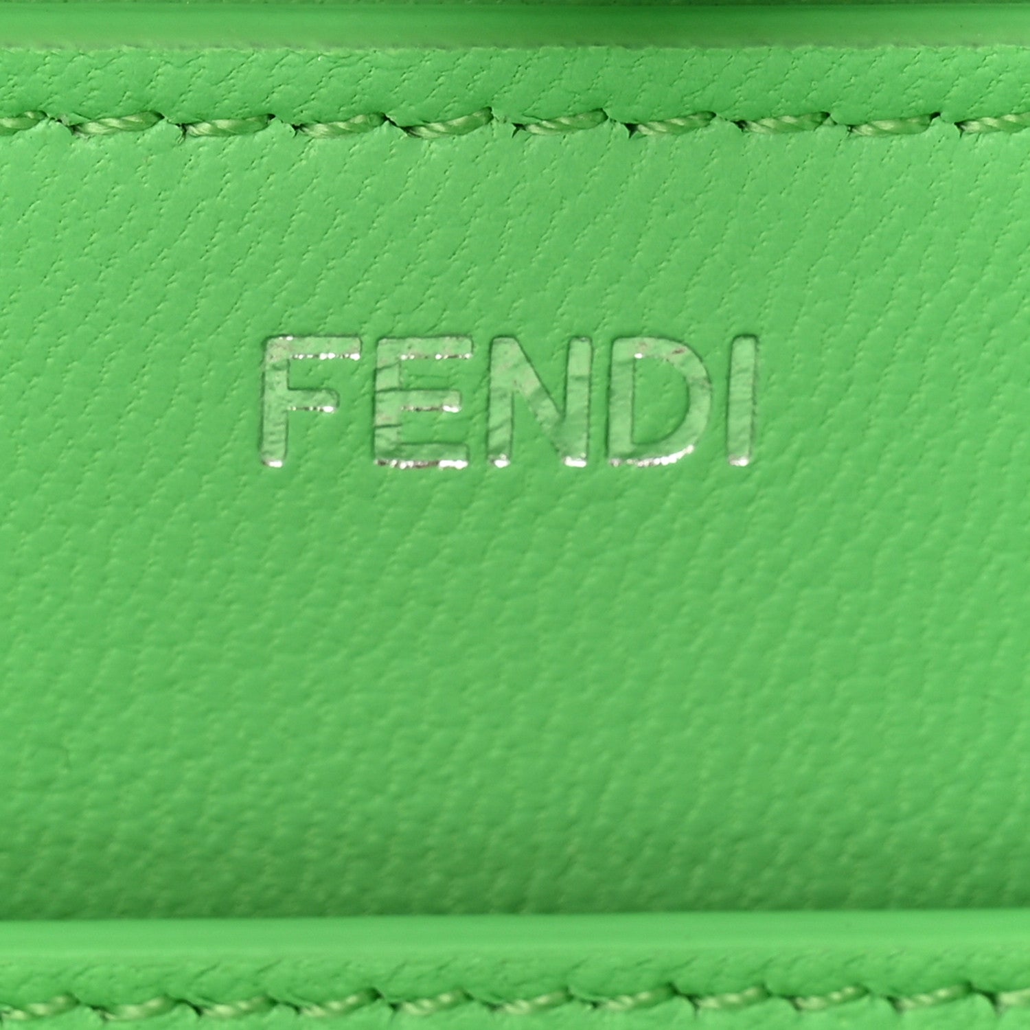 Vitello Seta Shiny Nappa Logo Embossed Laces Medium Peekaboo I SEE U Satchel Edamame