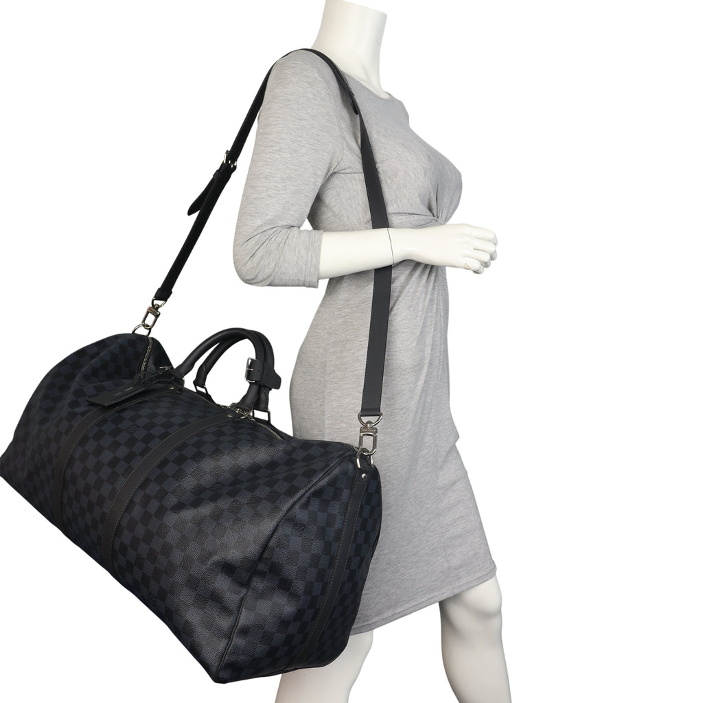 Louis Vuitton Keepall 55 Bandouliere Damier Cobalt
