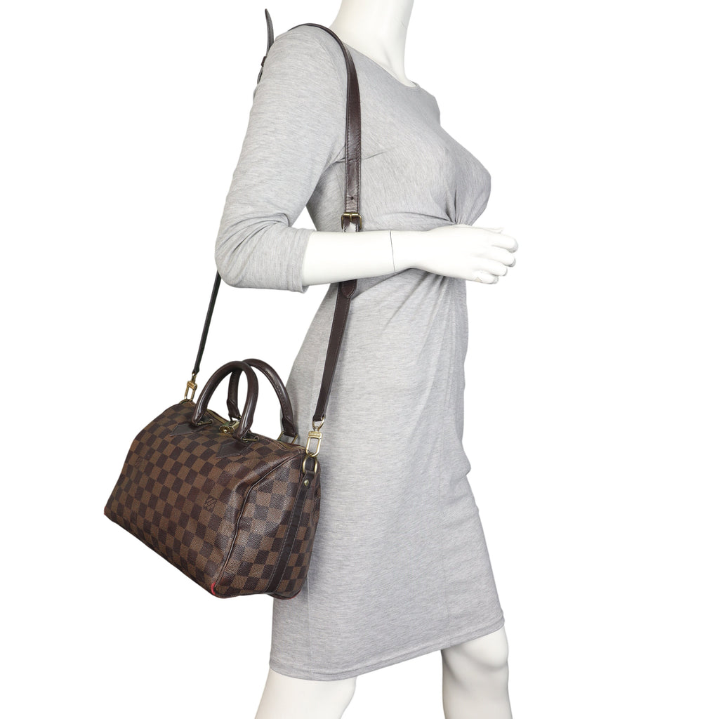 Louis Vuitton Speedy 25 Bandouliere Damier Ebene