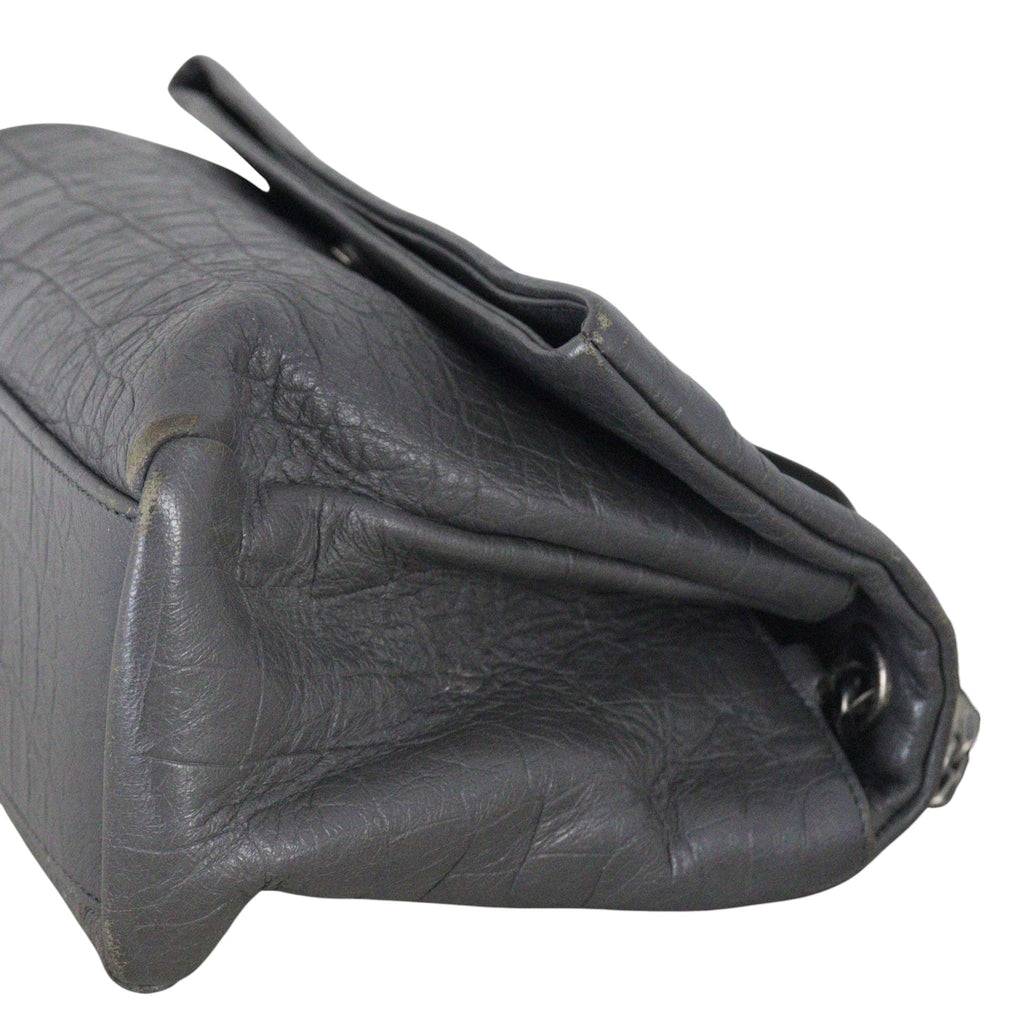 Saint Laurent West Hollywood Medium Croc-Embossed