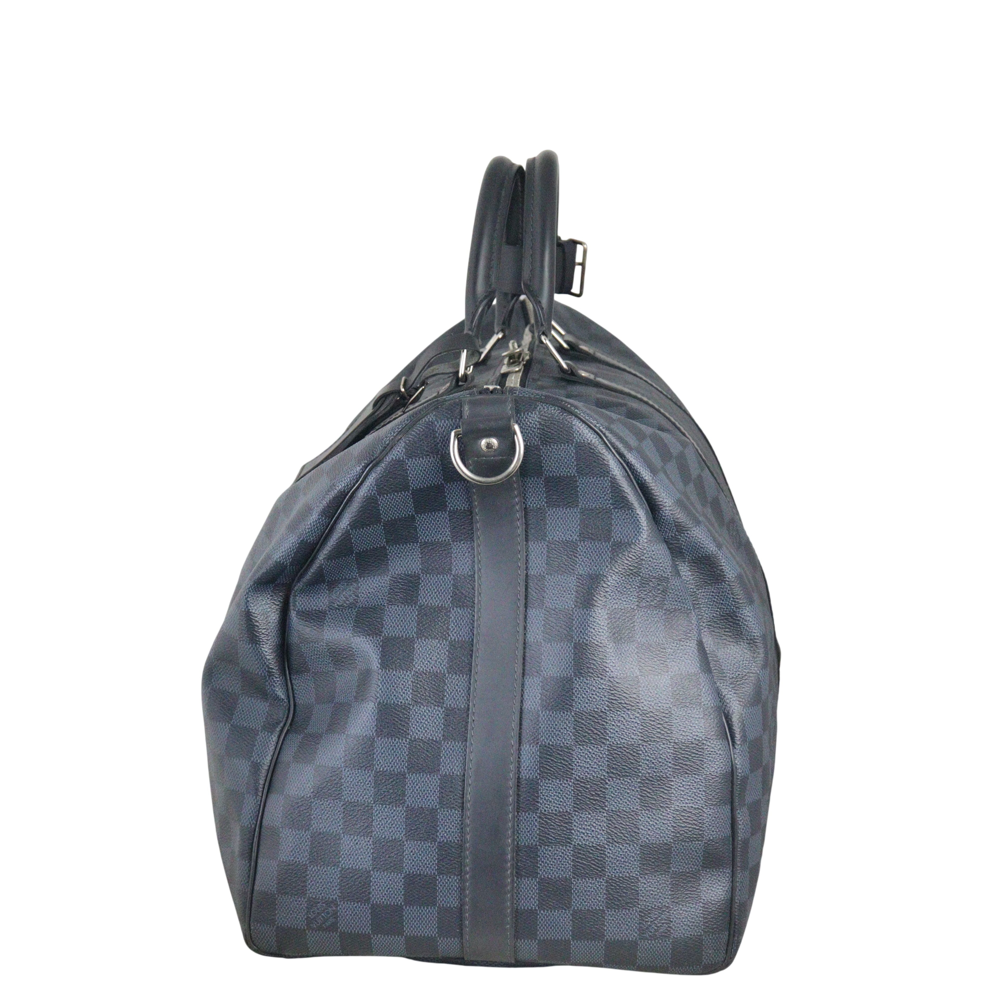 Louis Vuitton Keepall 55 Bandouliere Damier Cobalt