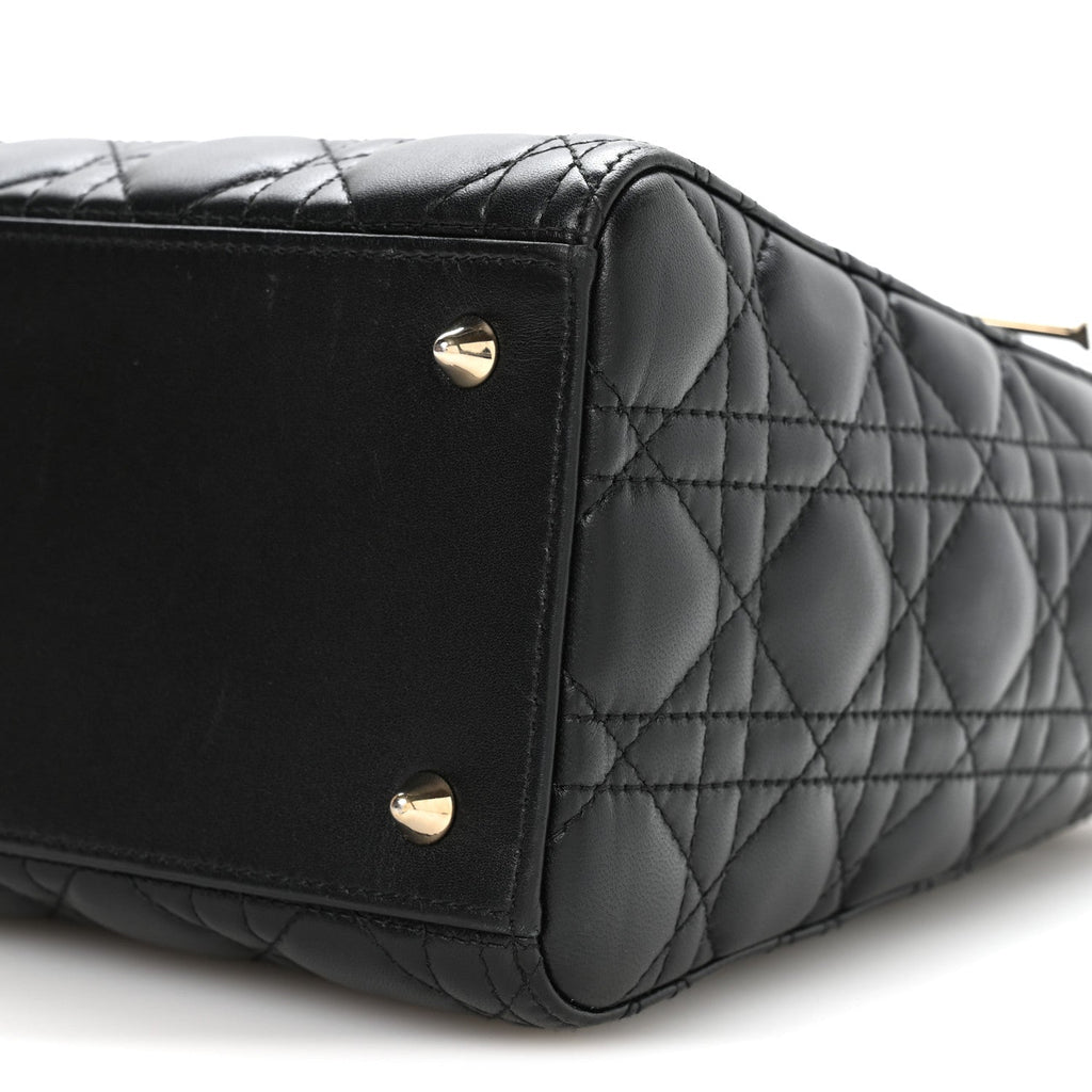 Lambskin Cannage Medium Lady Dior Black