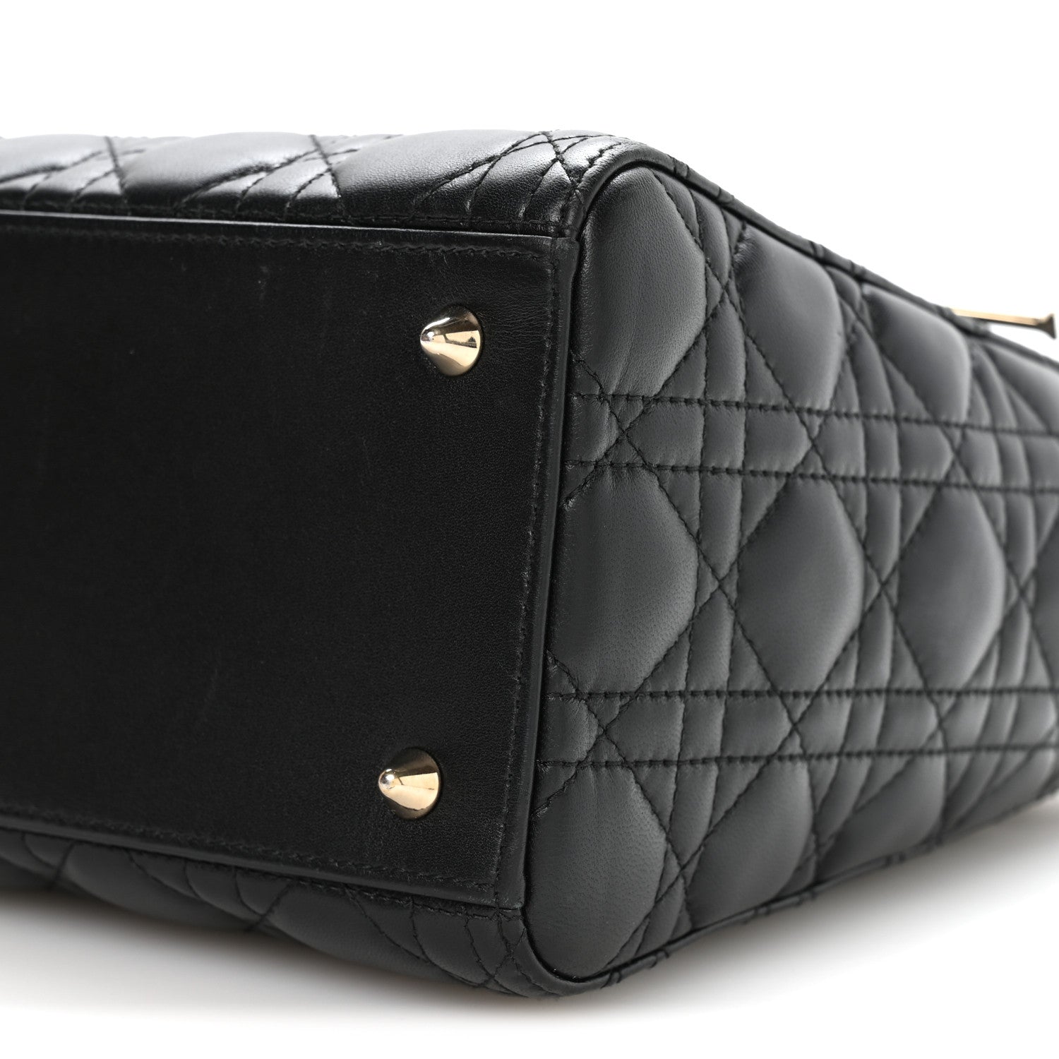 Lambskin Cannage Medium Lady Dior Black