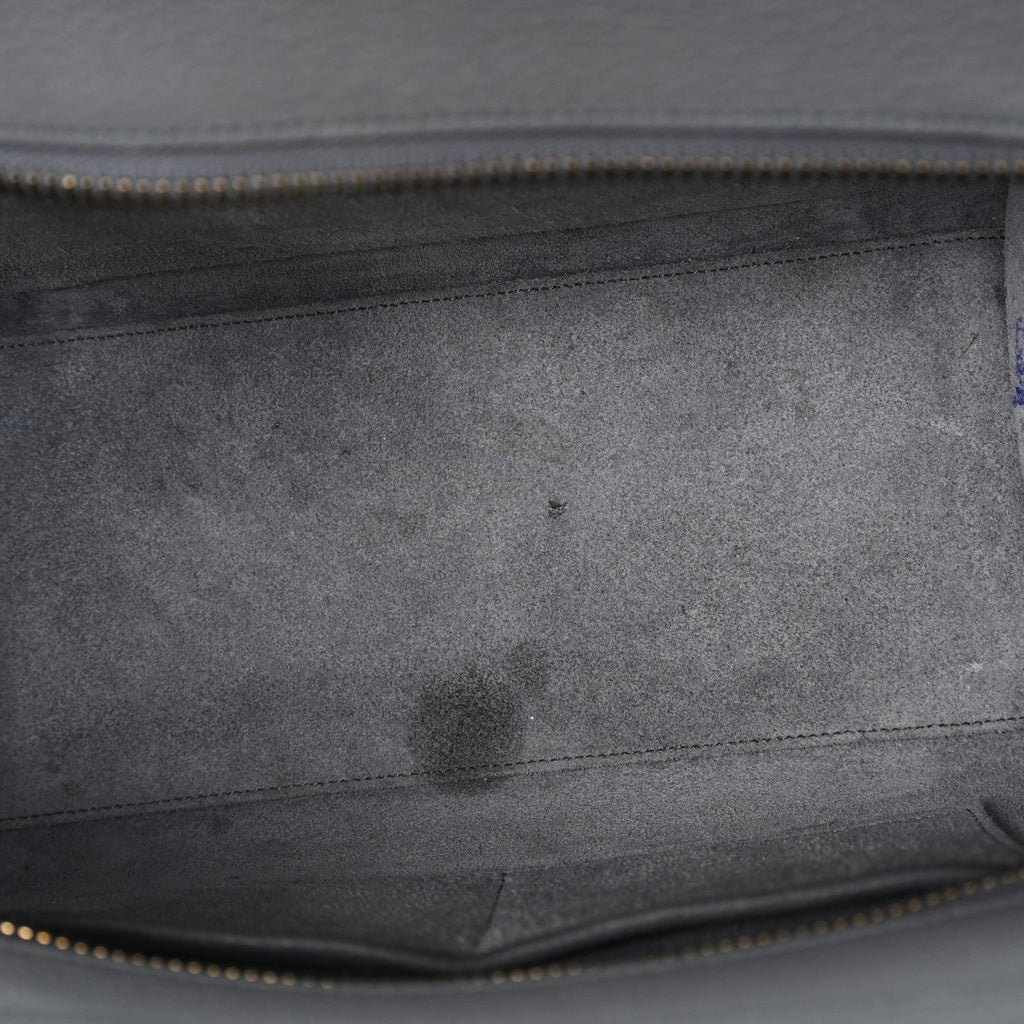 Baby Drummed Calfskin Micro Luggage Kohl
