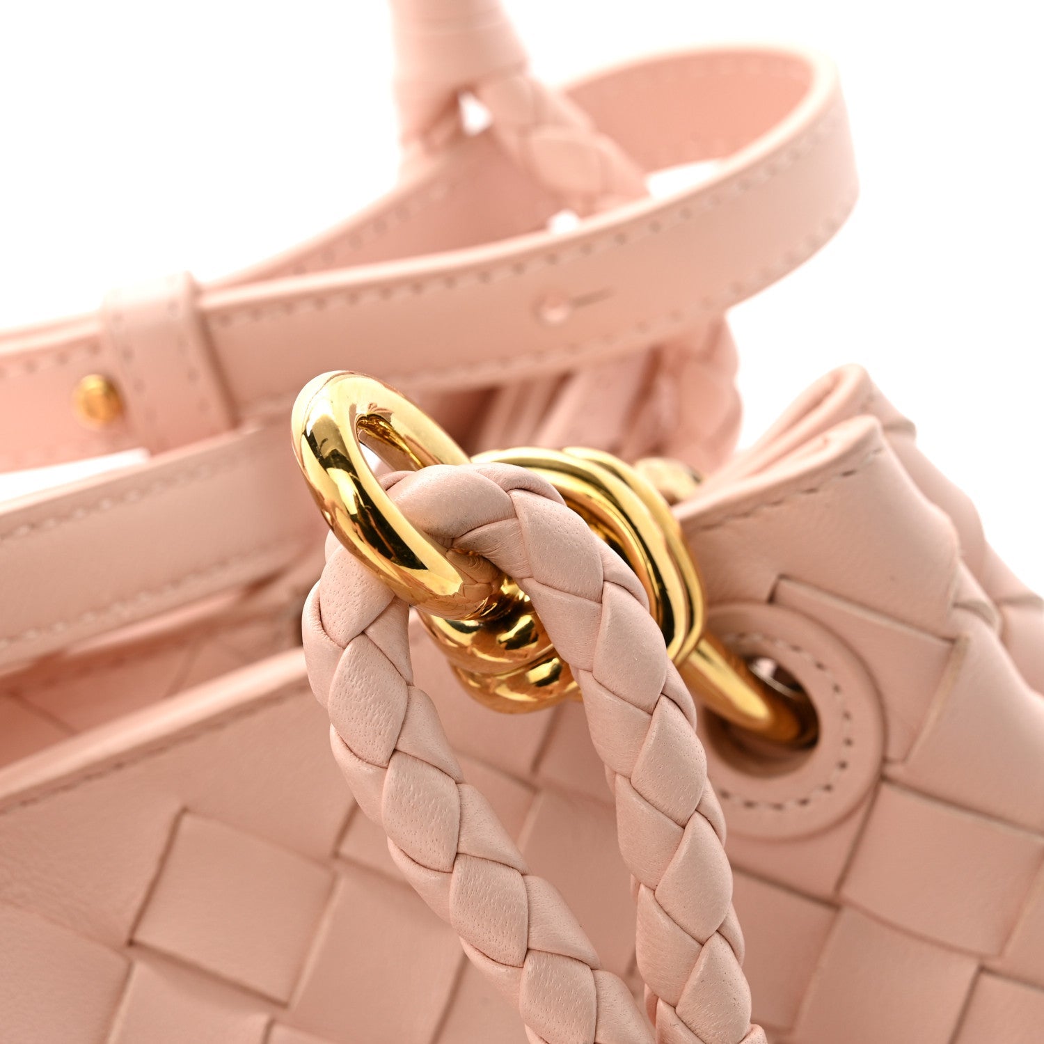 Nappa Intrecciato Small Parachute Shoulder Bag Cameo