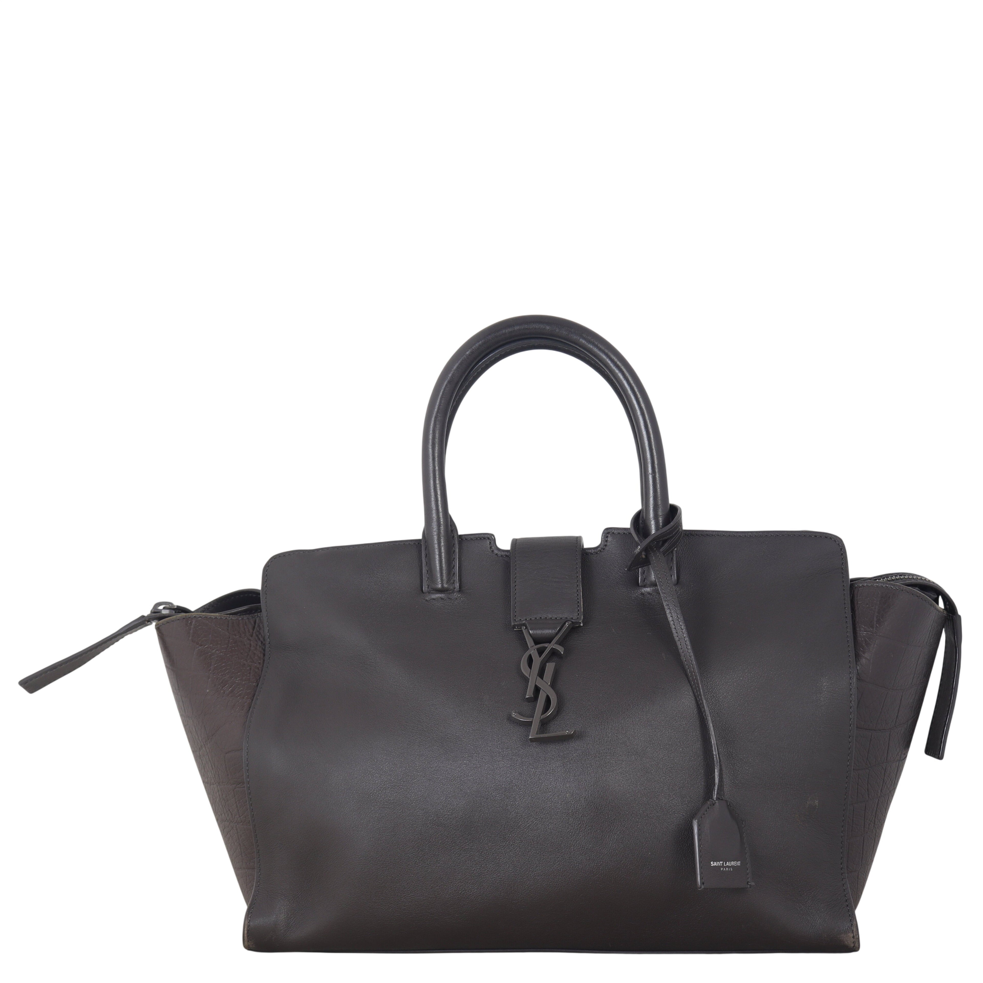 Saint Laurent Downtown Cabas Croc-Embossed