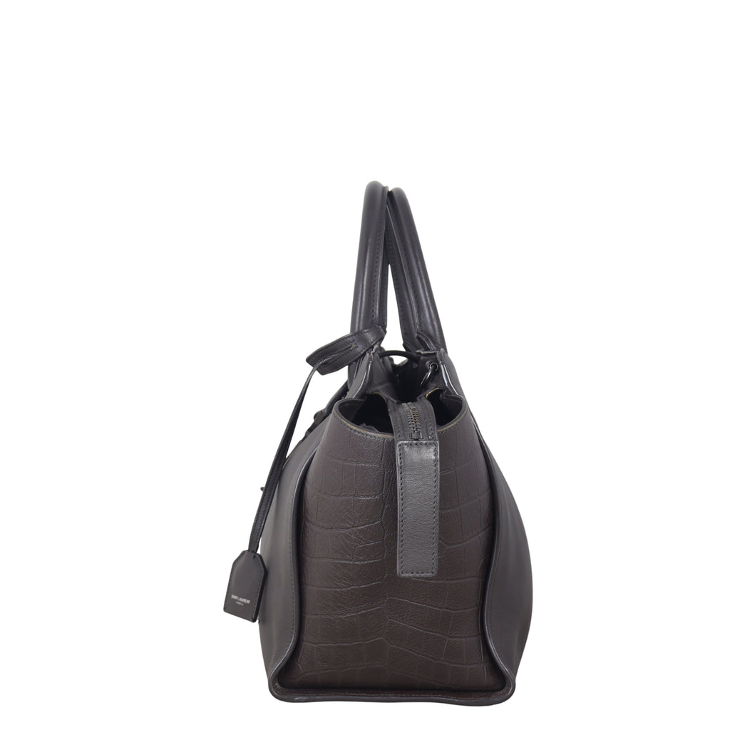 Saint Laurent Downtown Cabas Croc-Embossed