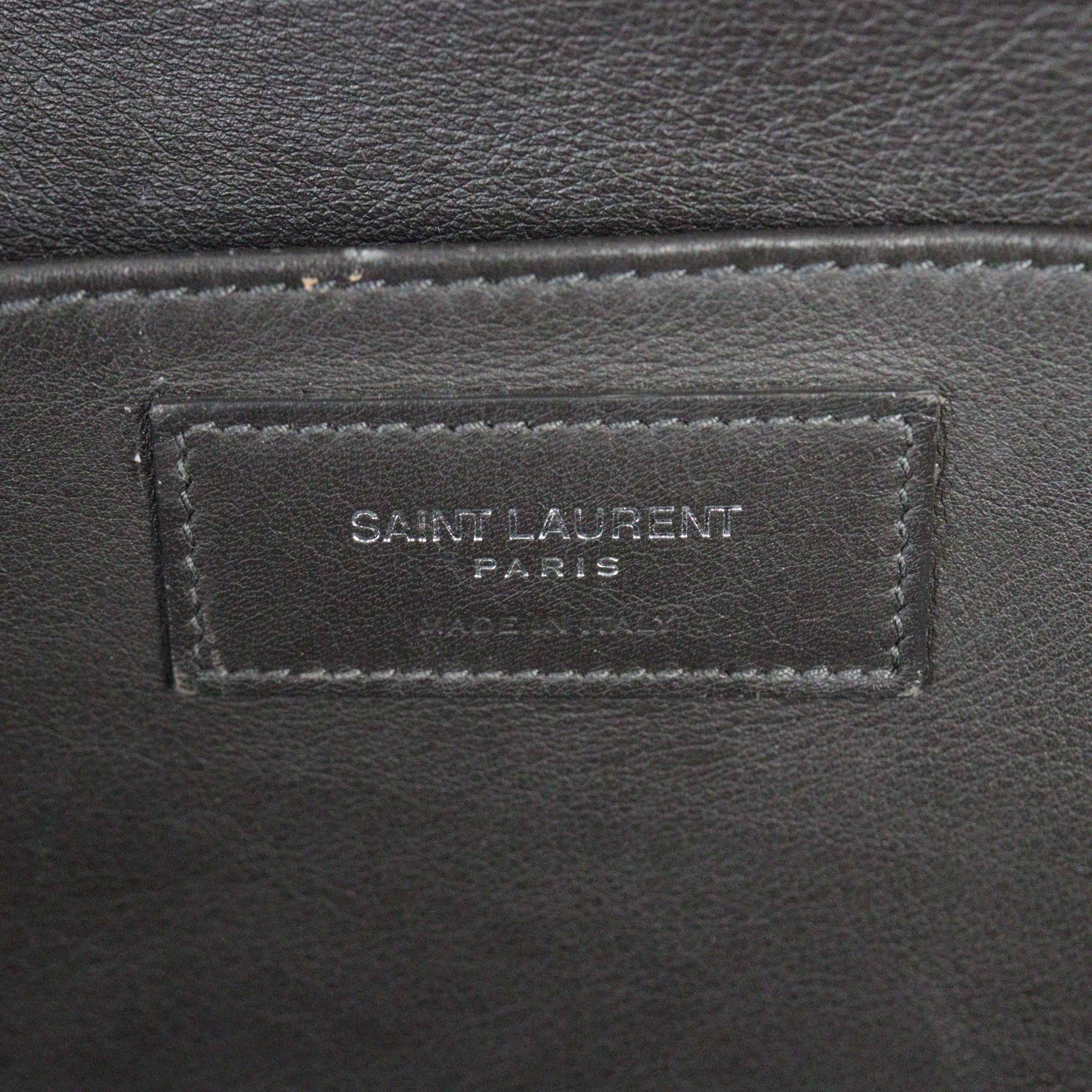 Saint Laurent Downtown Cabas Croc-Embossed