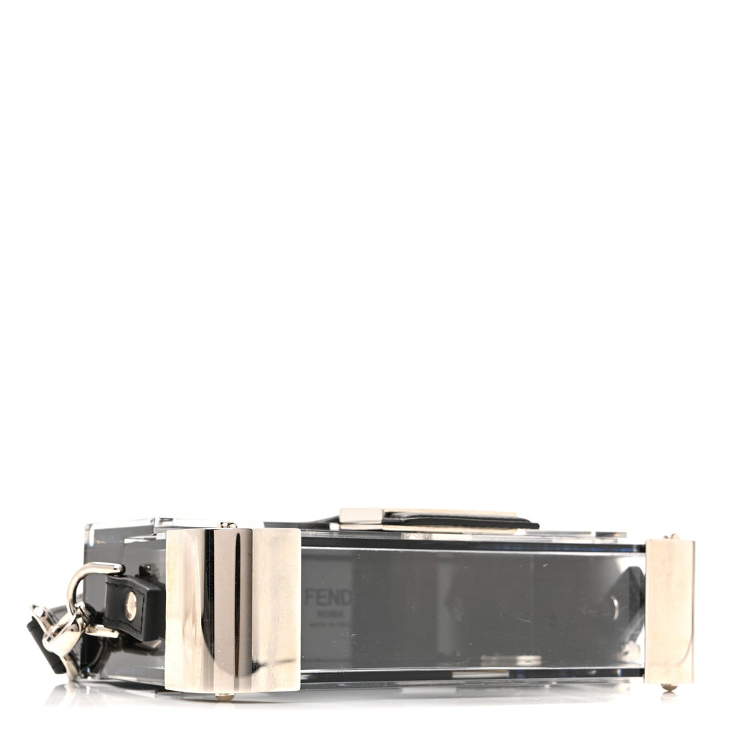Plexiglass Vitello Mini Baguette Trunk Black Transparent