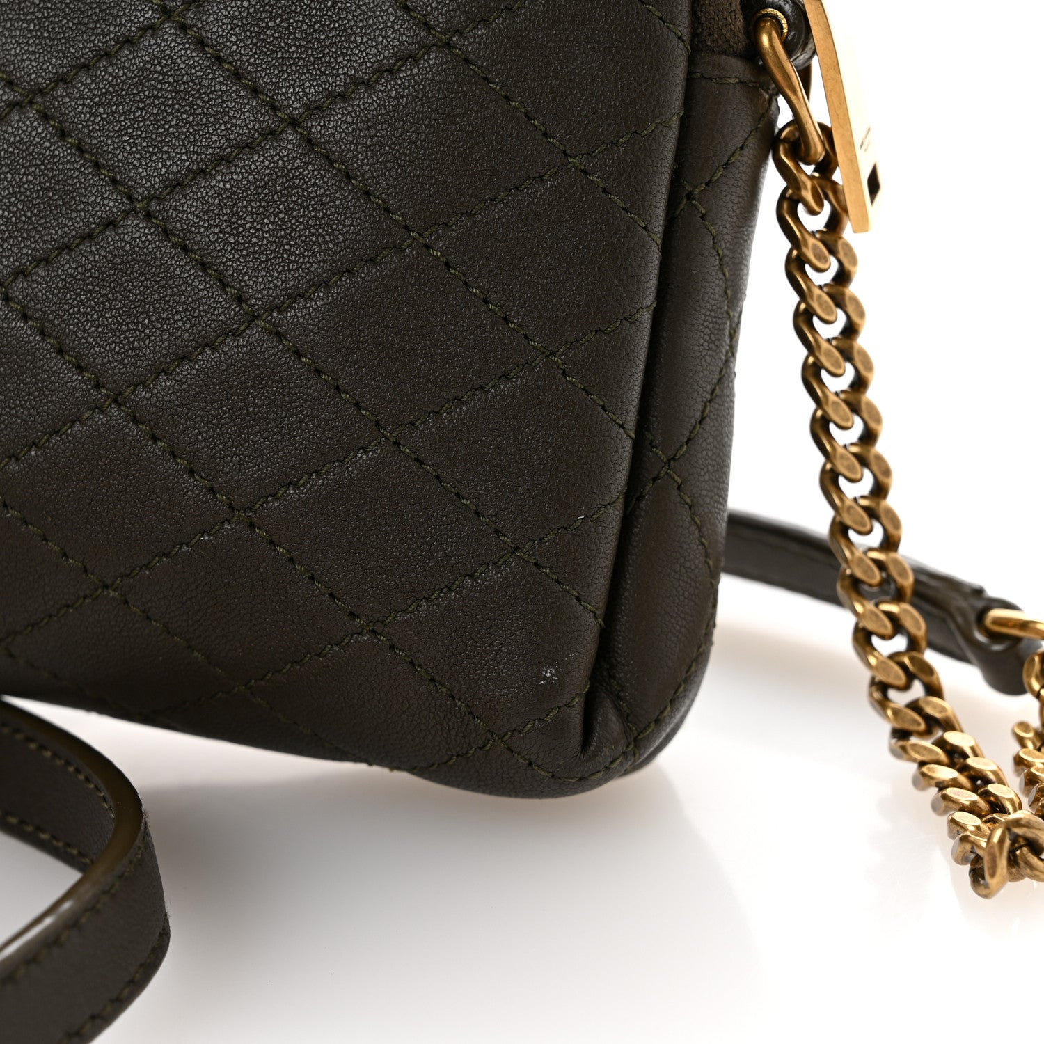Lambskin Quilted Gaby Zipped Pouch