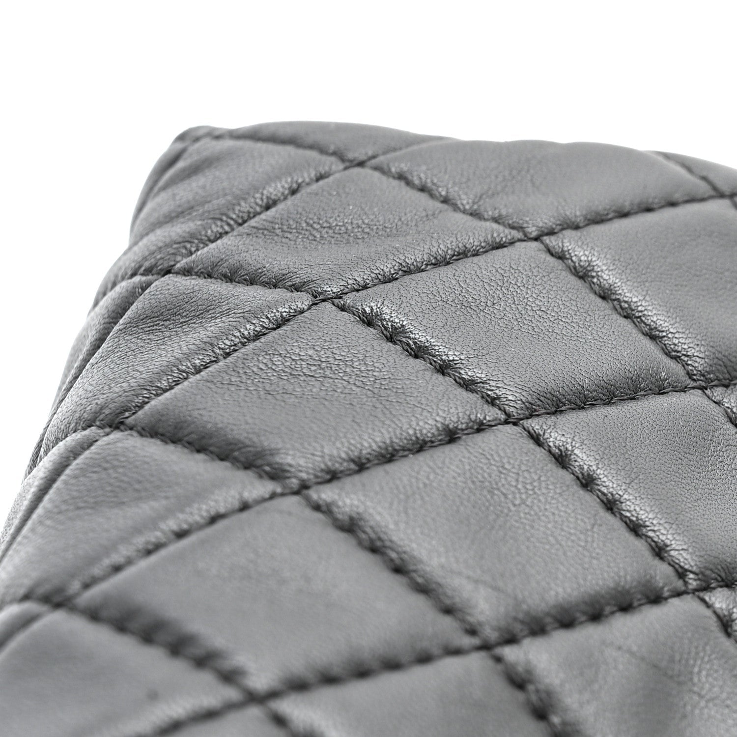 Lambskin Quilted Jumbo Chanel by 4 Flap Black