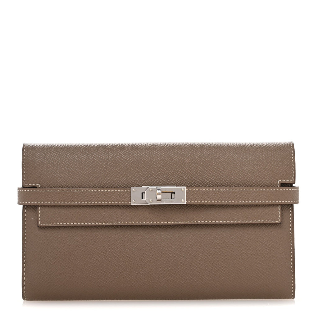 Epsom Kelly Longue Wallet  Etoupe